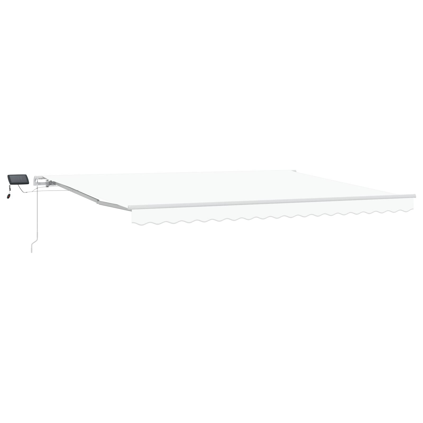 vidaXL Manuelle einziehbare Markise mit LED Weiß 450x300 cm