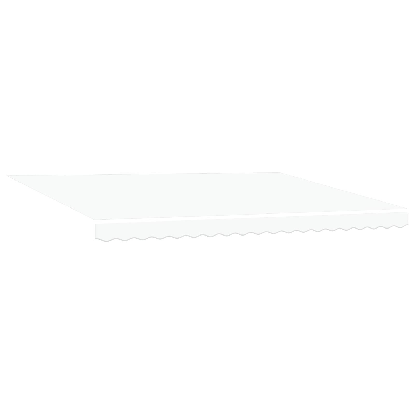 vidaXL Markisen-Ersatzstoff für 4,5x3 m Rahmen Weiß