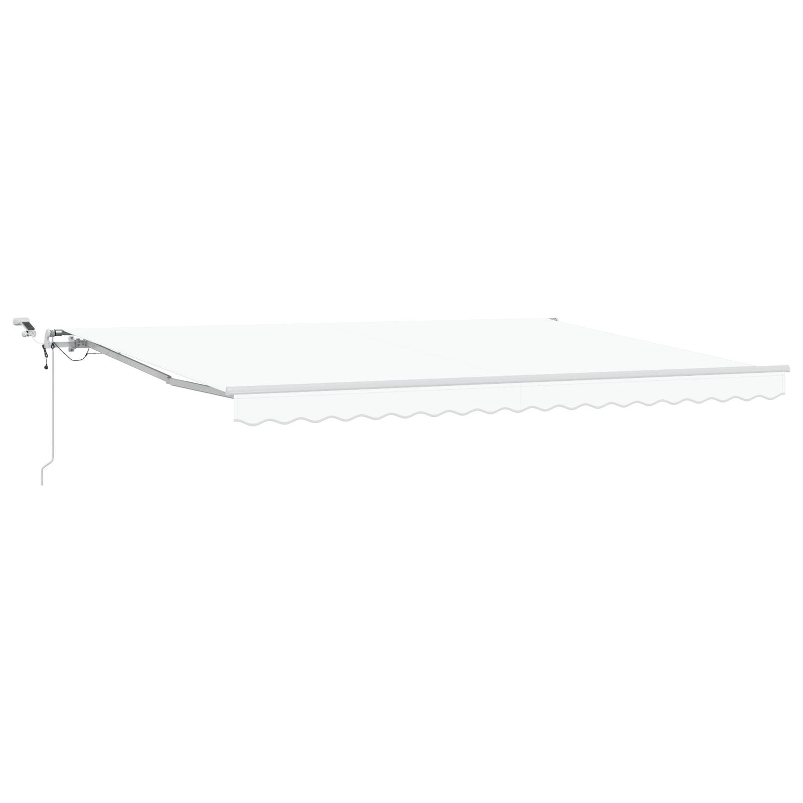 vidaXL Automatische Einziehbare Markise mit LED in Weiß 450x350 cm