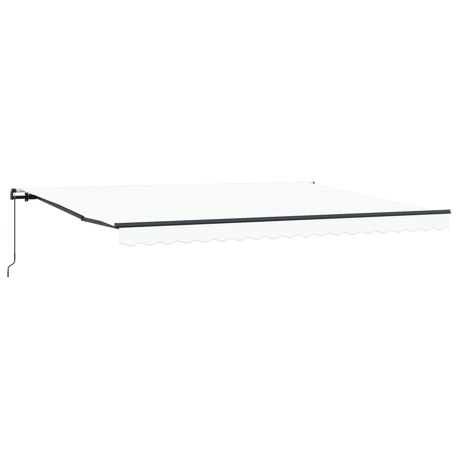 vidaXL Manuelle einziehbare Markise Weiß 450x300 cm