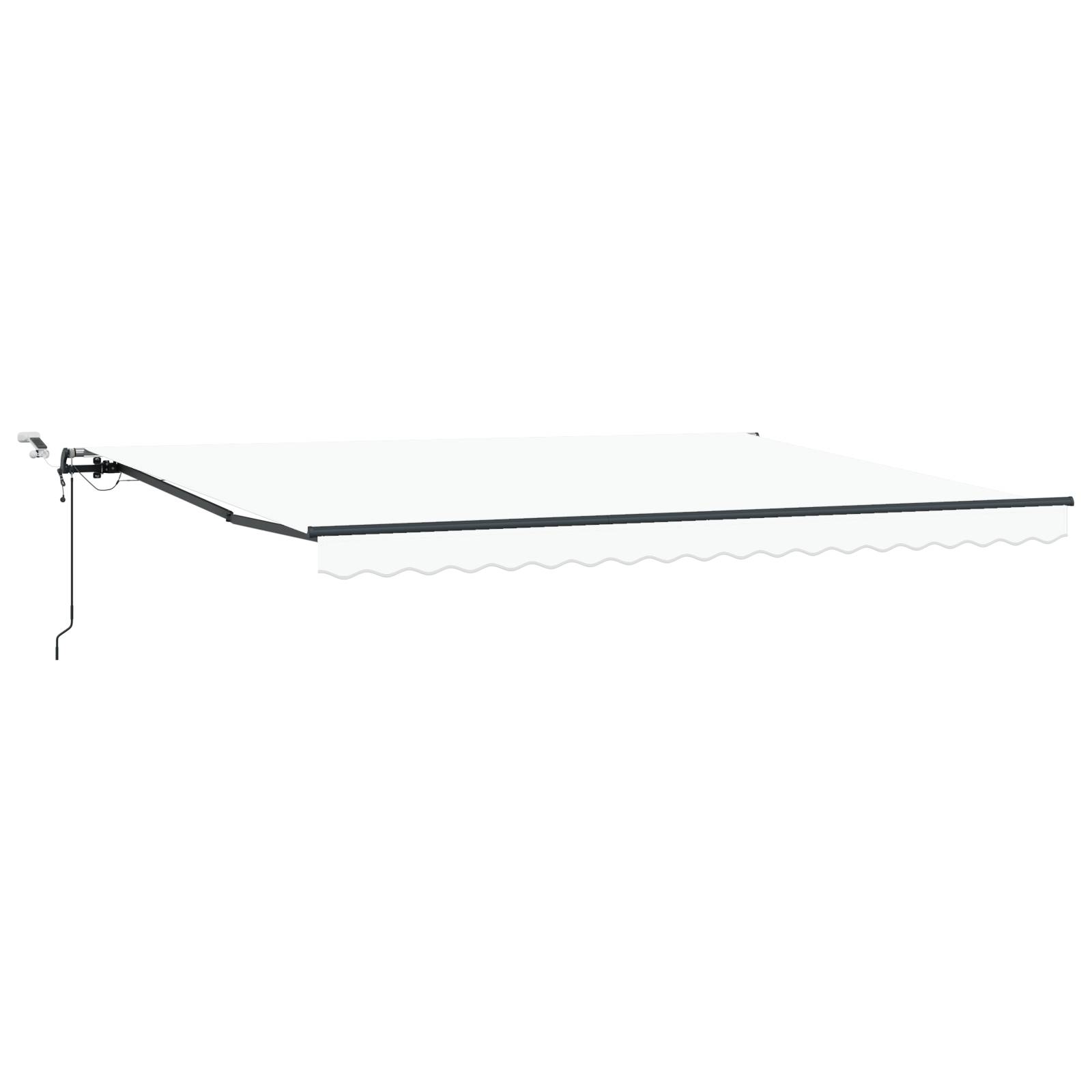 vidaXL Automatische Einziehbare Markise mit LED Weiß 450x300 cm