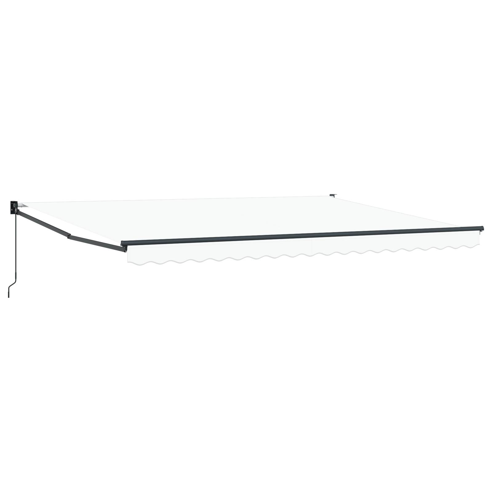 vidaXL Manuelle Einziehbare Markise Weiß 450x300 cm