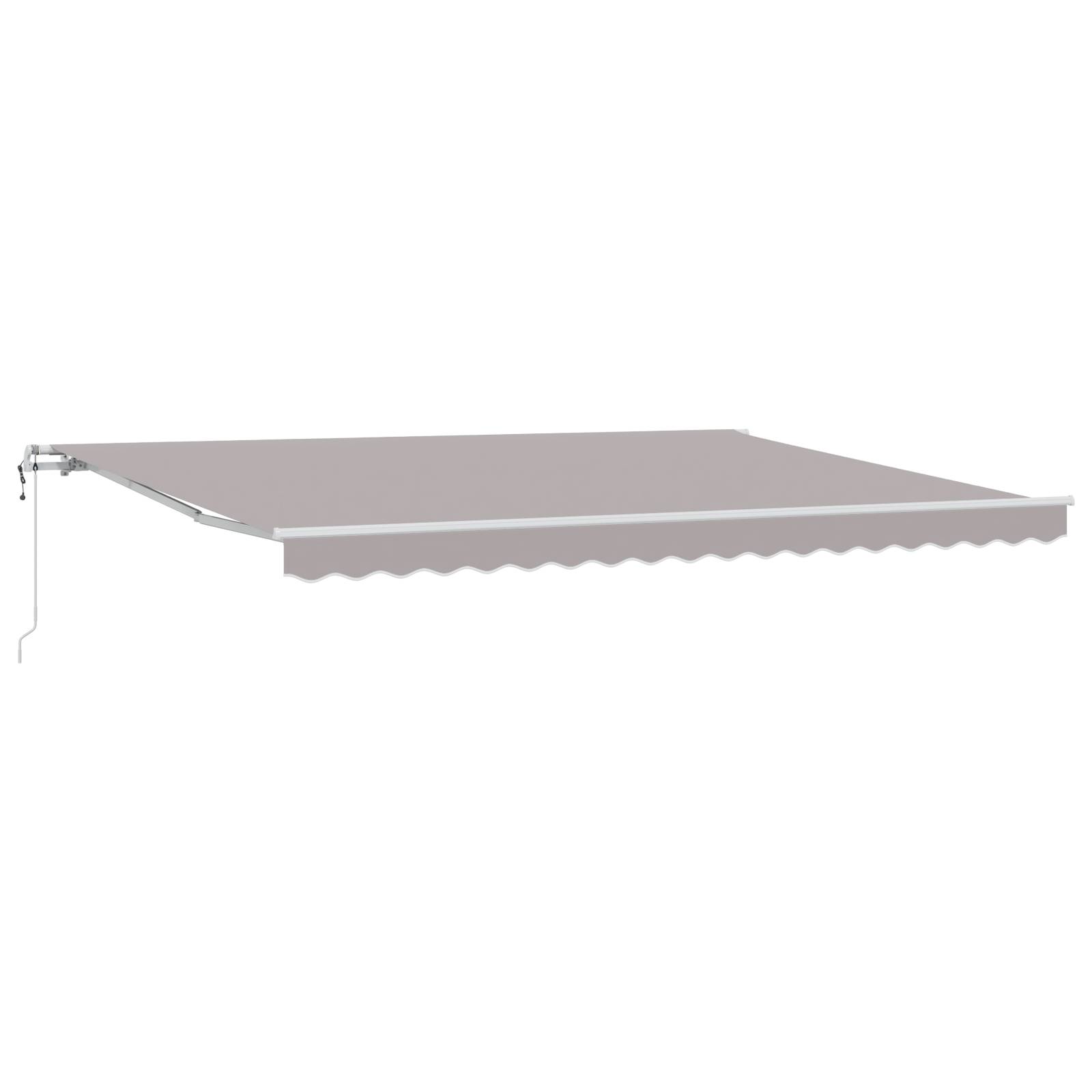 vidaXL automatische einziehbare Markise hellgrau 450x350 cm
