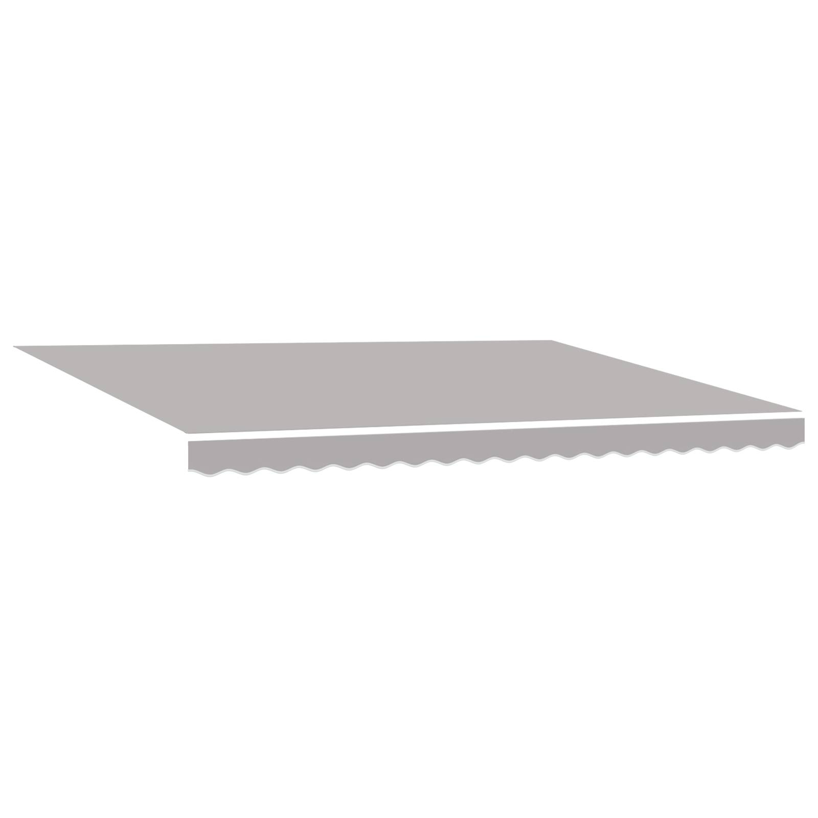 vidaXL manuelle einziehbare Markise mit LED Hellgrau 450x350 cm