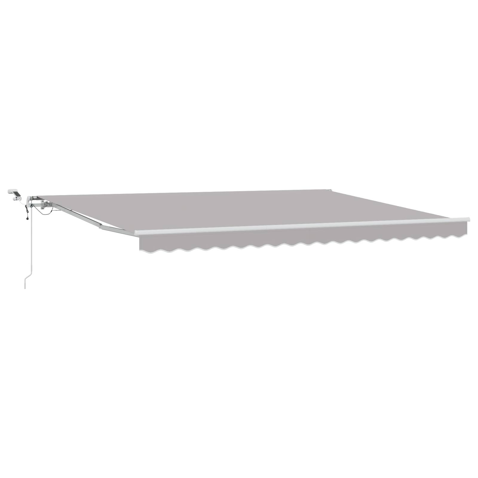 vidaXL Automatische Einziehbare Markise mit LED Hellgrau 450x300 cm