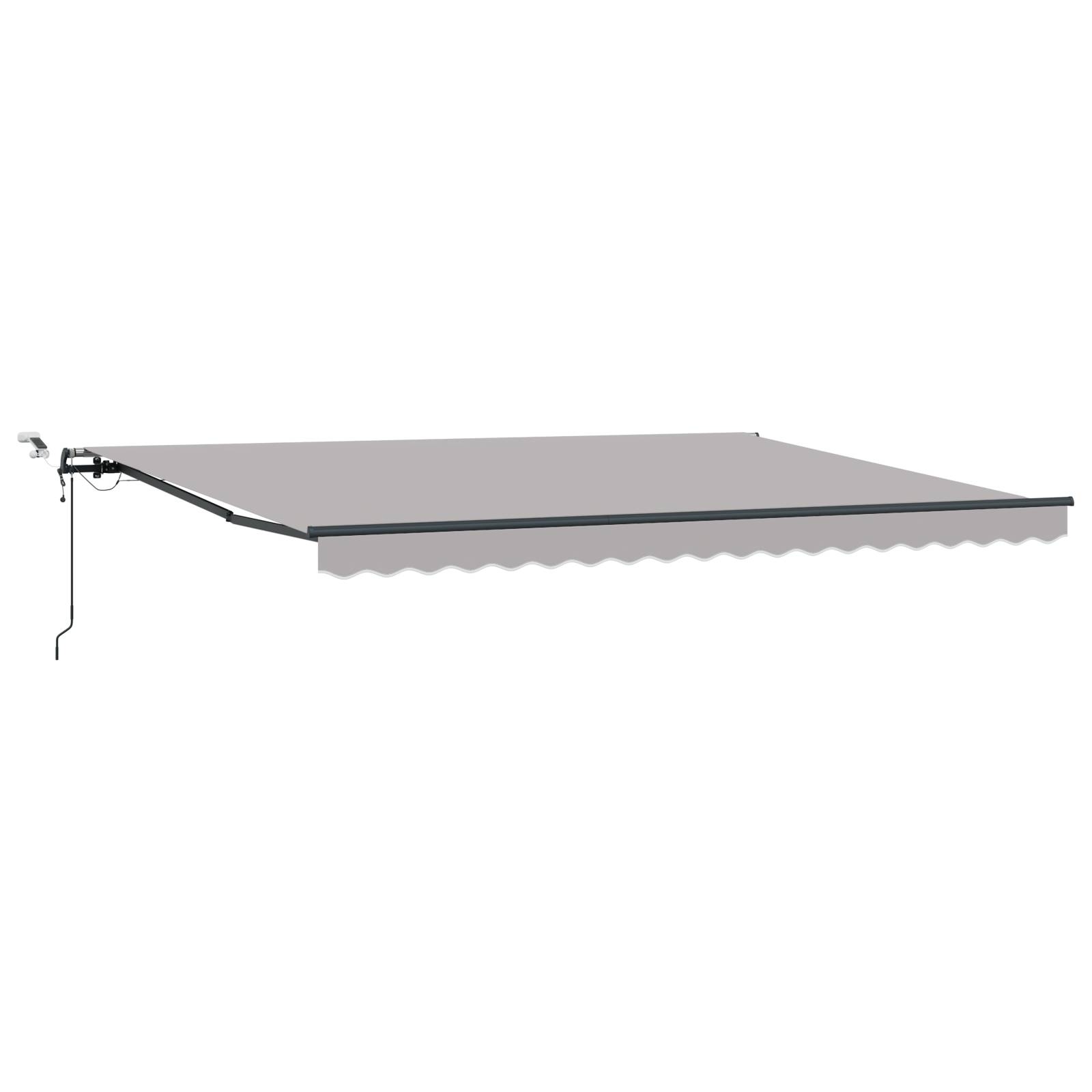 vidaXL Automatische einziehbare Markise mit LED in Hellgrau 450x350 cm