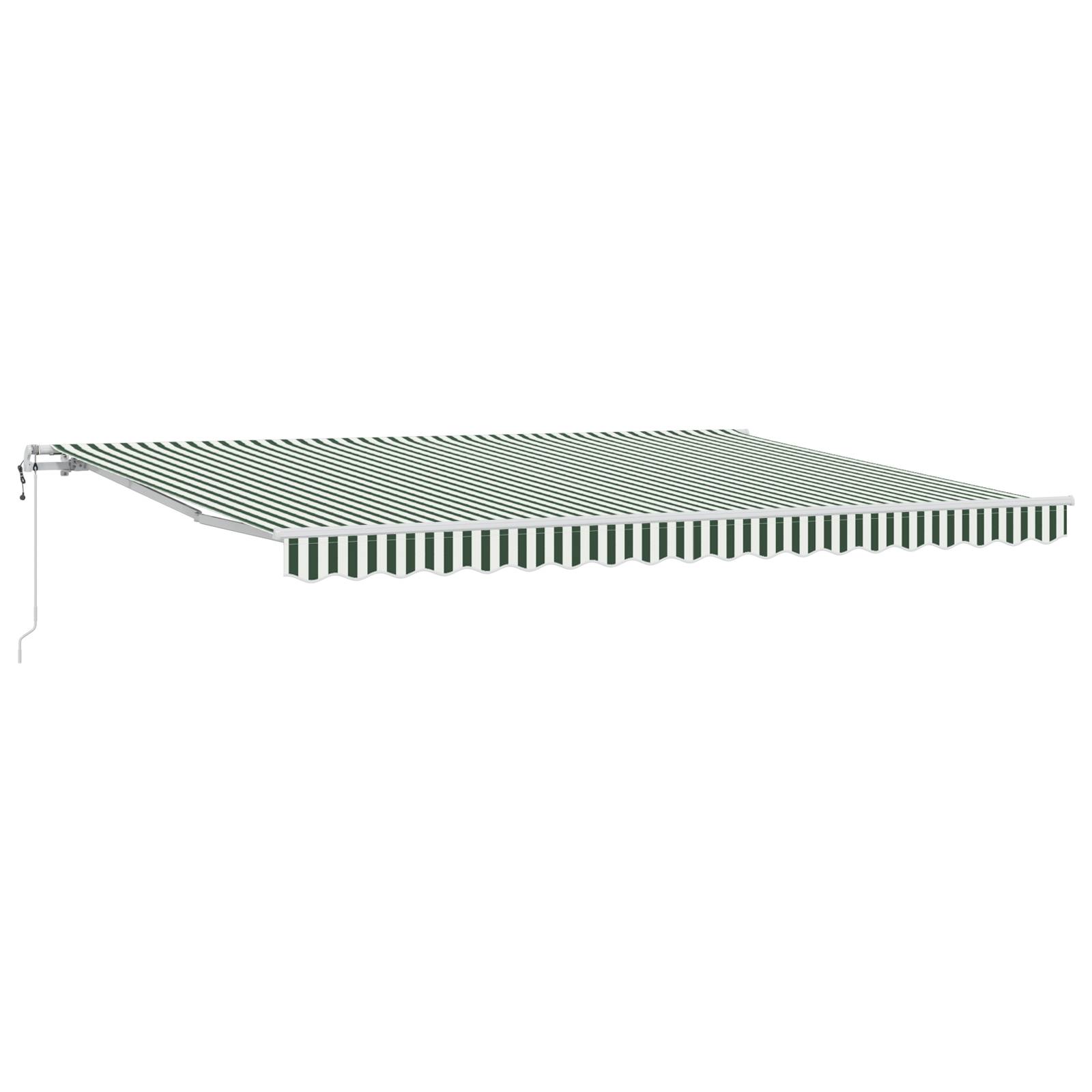 vidaXL Automatische Einziehbare Markise Grün und Weiß 450x300 cm