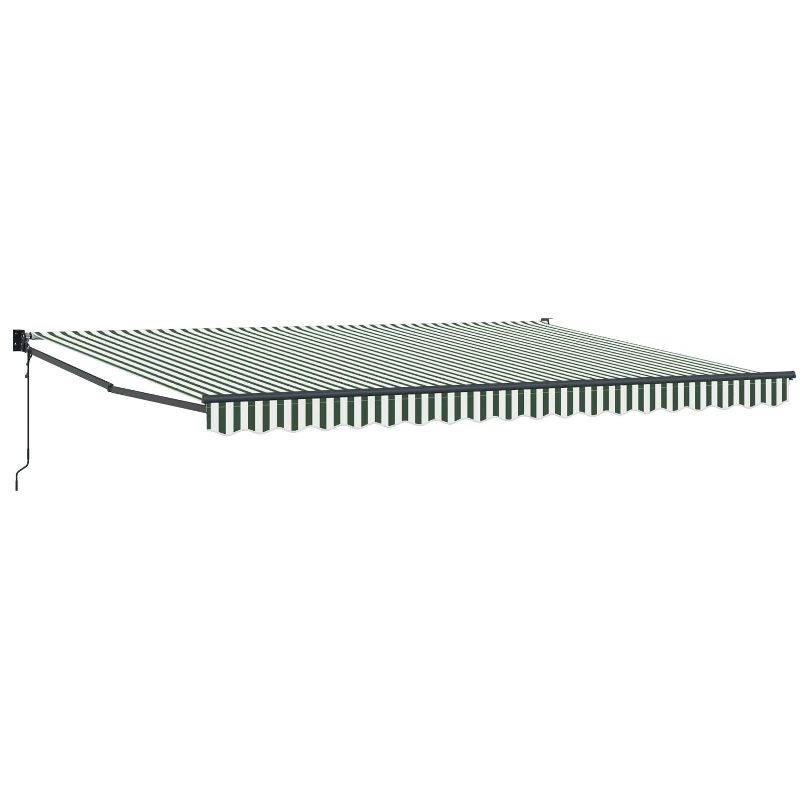 vidaXL Automatische Einziehbare Markise Grün und Weiß 450x300 cm
