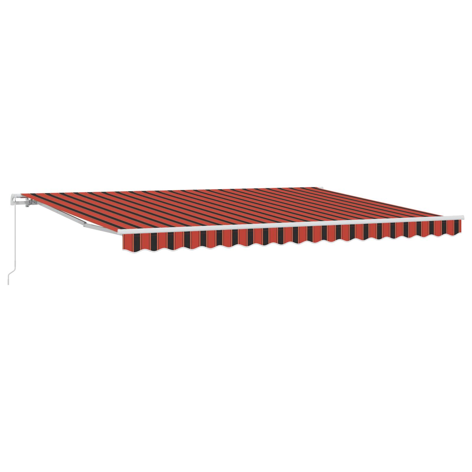 vidaXL Manuelle Einziehbare Markise Orange und Braun 450x300 cm