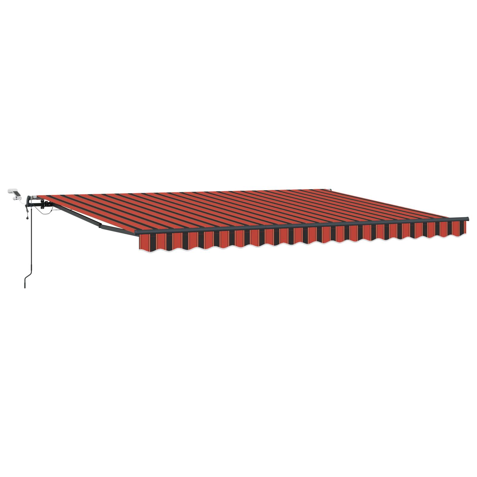 vidaXL Automatische einziehbare Markise mit LED Orange und Braun 450x350 cm