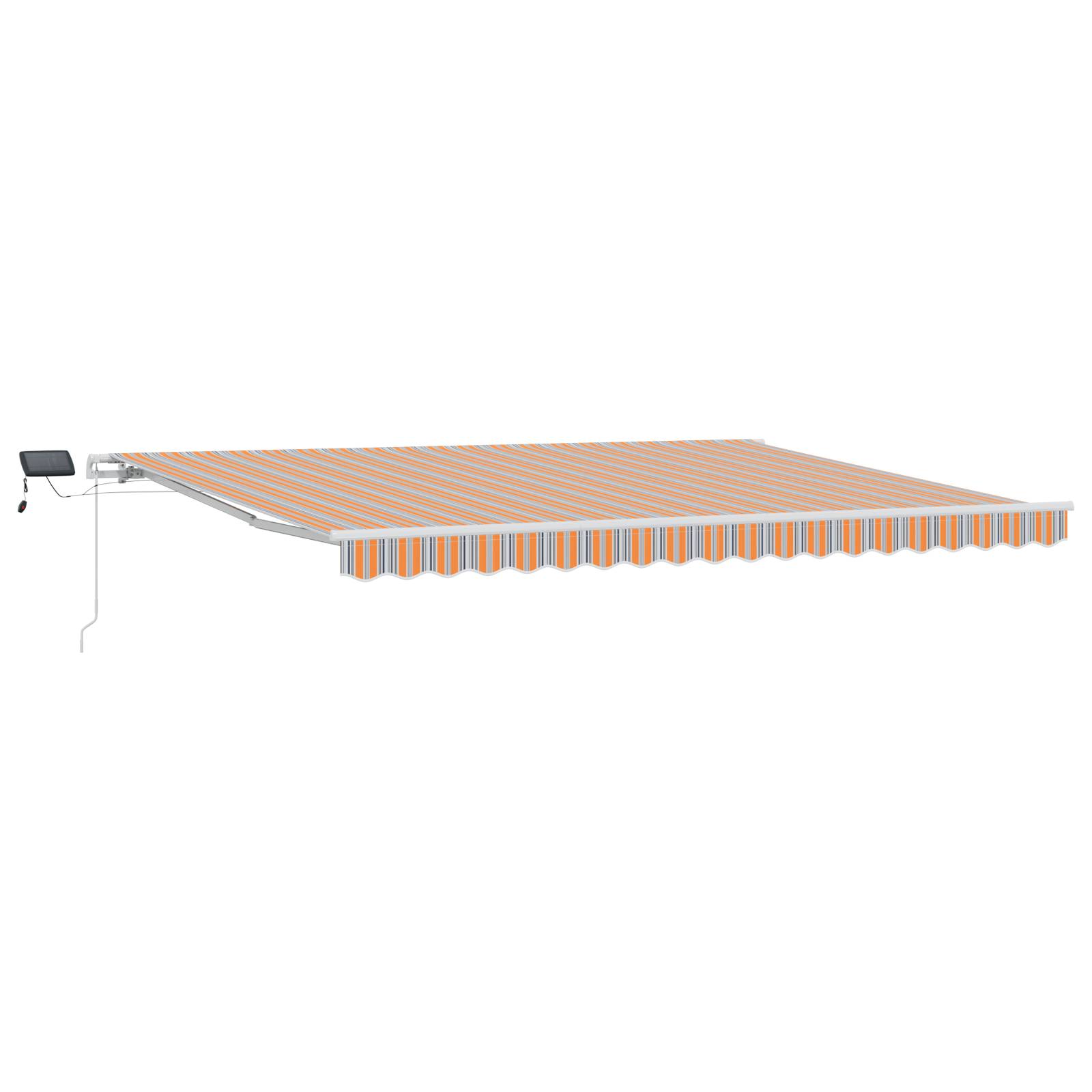 vidaXL manuelle einziehbare Markise mit LED mehrfarbigem Streifen 450x300 cm