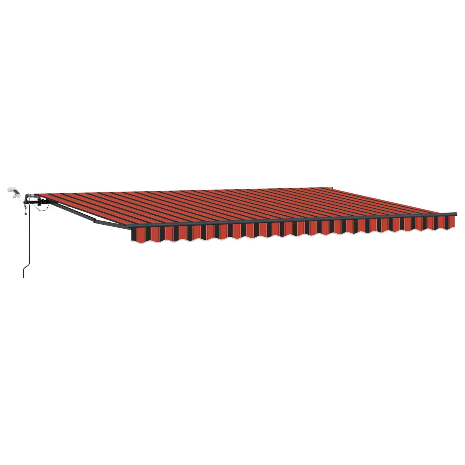 vidaXL Automatische einziehbare Markise mit LED Orange und Braun 500x350 cm
