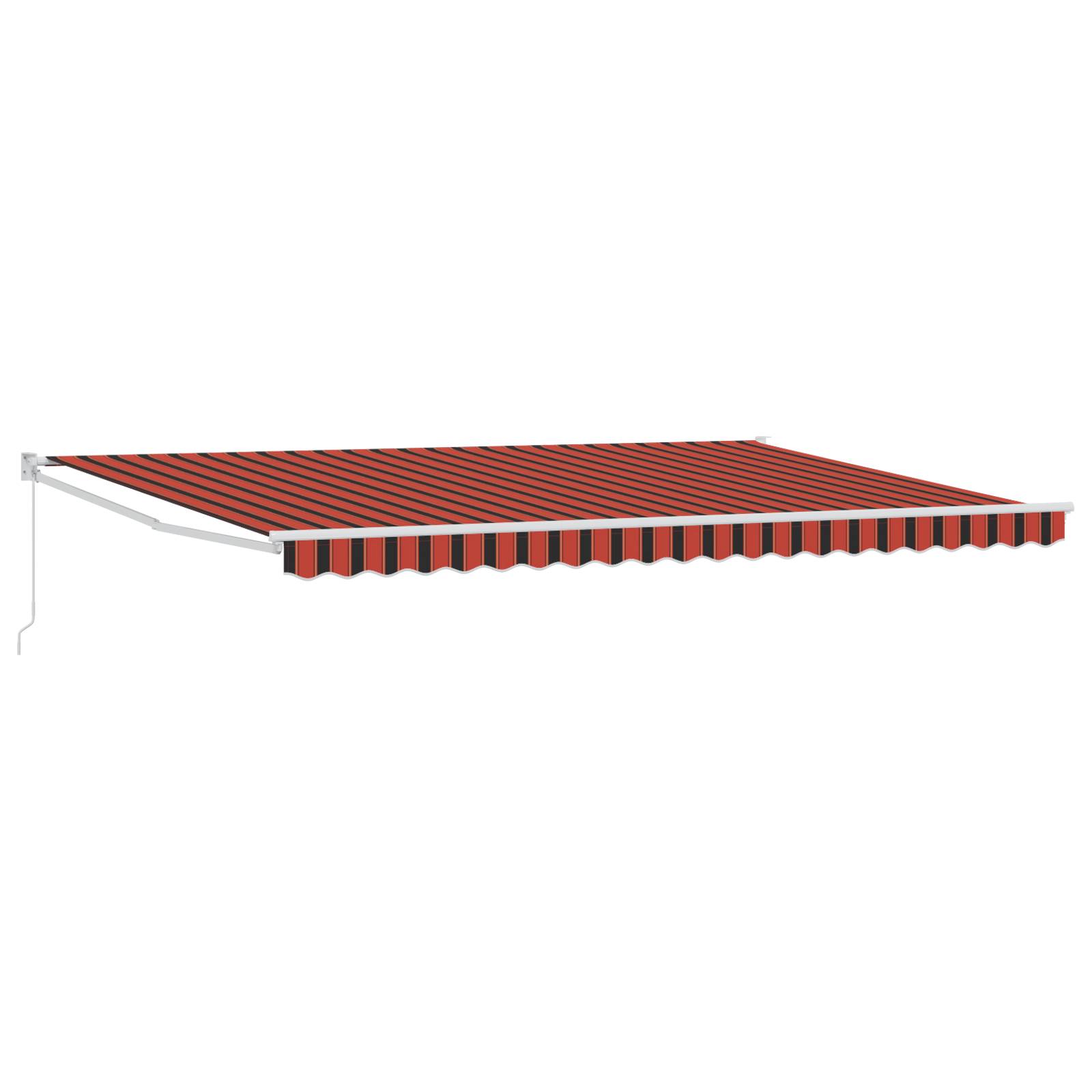 vidaXL Manuelle Einziehbare Markise Orange und Braun 500x300 cm