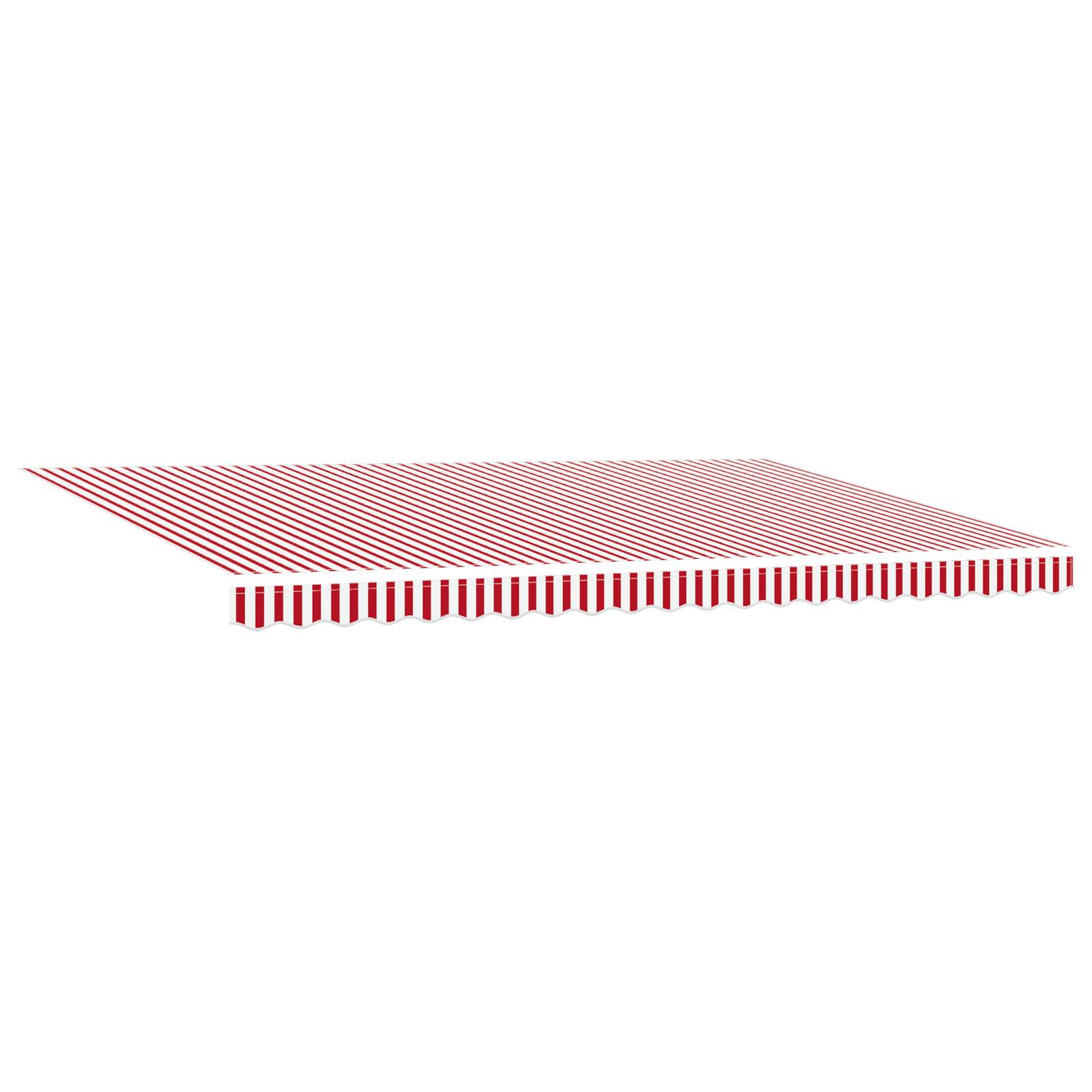 vidaXL Manuelle einziehbare Markise Rot-Weiße Streifen 500x300 cm