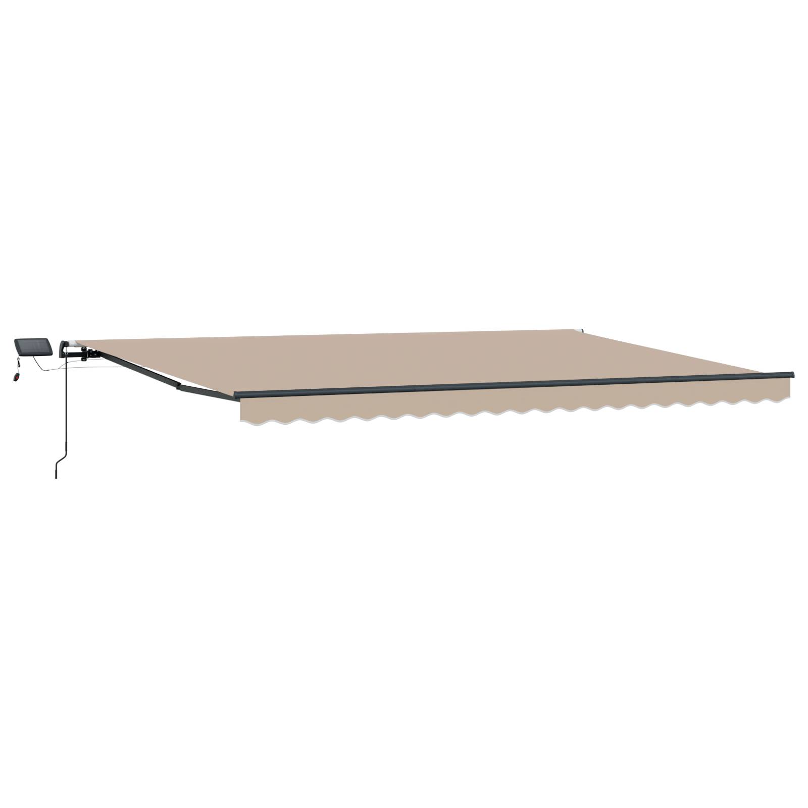 vidaXL manuelle einziehbare Markise mit LED Beige 500x300 cm