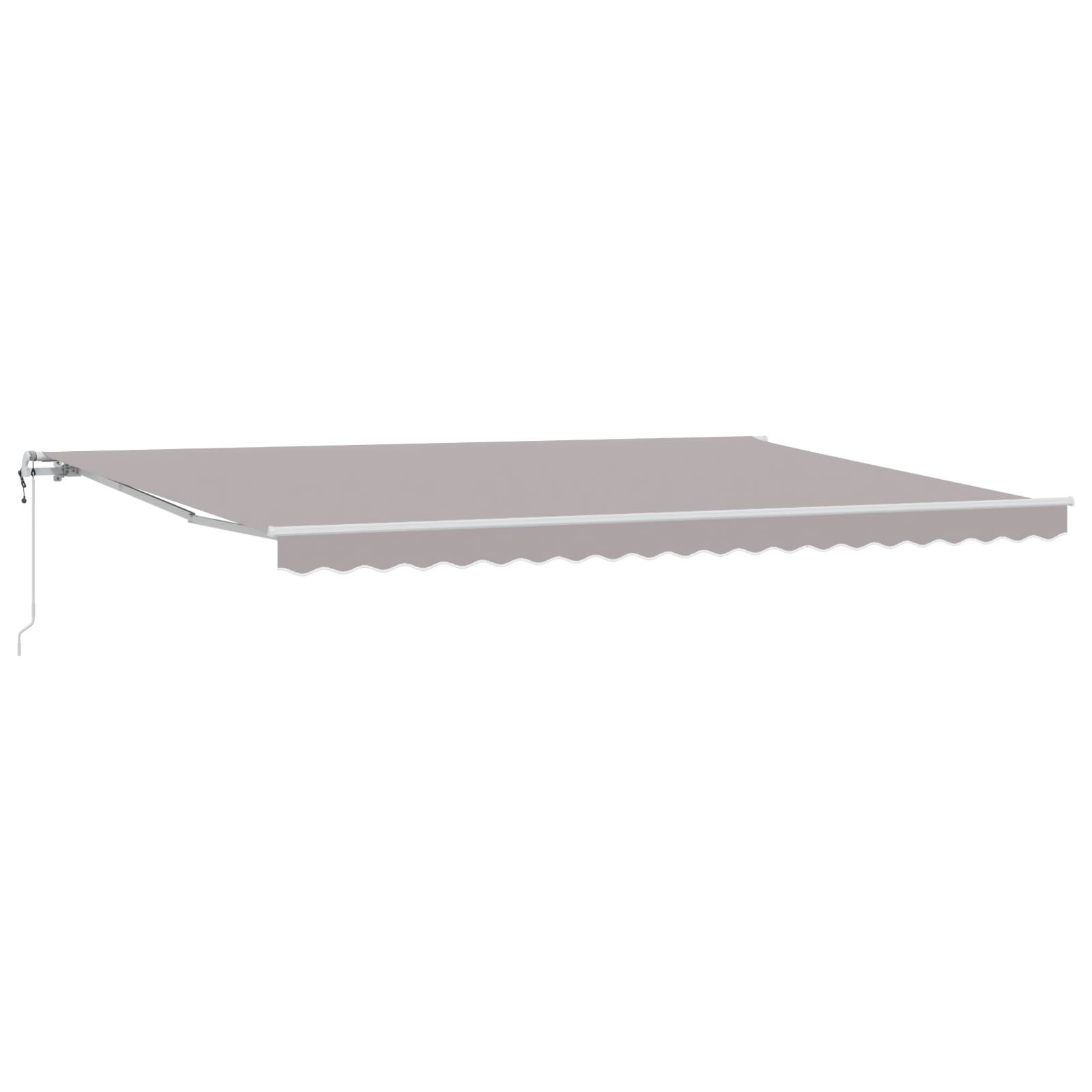 vidaXL Automatische Einziehbare Markise Hellgrau 500x350 cm