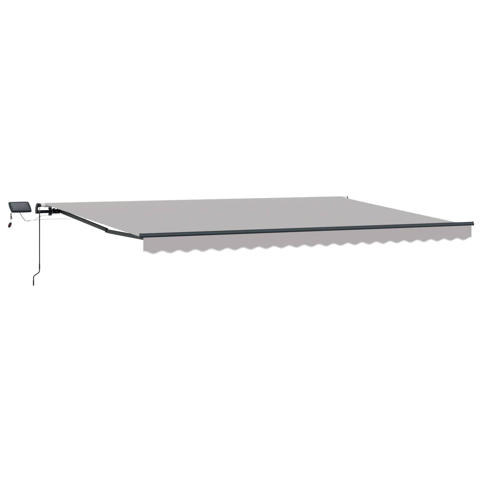 vidaXL Manuelle Einziehbare Markise mit LED Hellgrau 500x300 cm