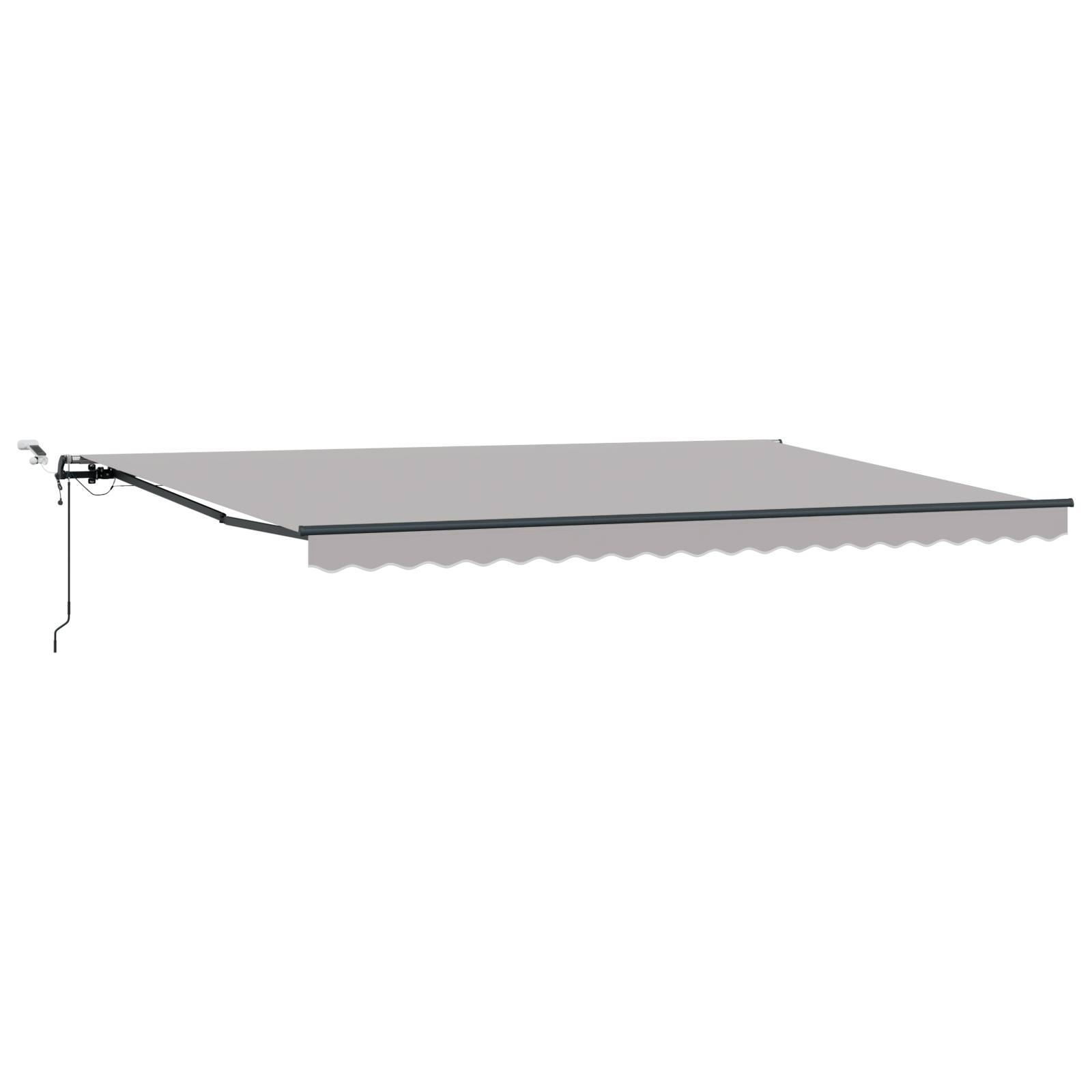 vidaXL Automatische Einziehbare Markise mit LED Hellgrau 500x300 cm