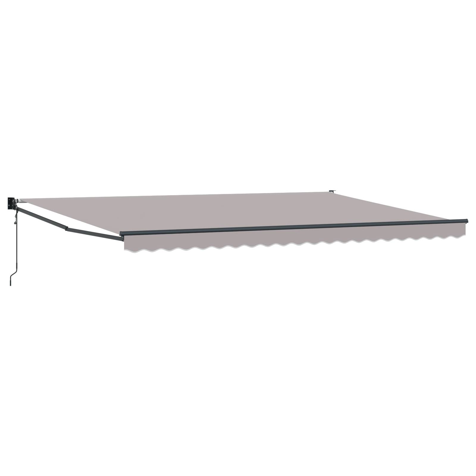 vidaXL Automatische Einziehbare Markise Helles Grau 500x300 cm