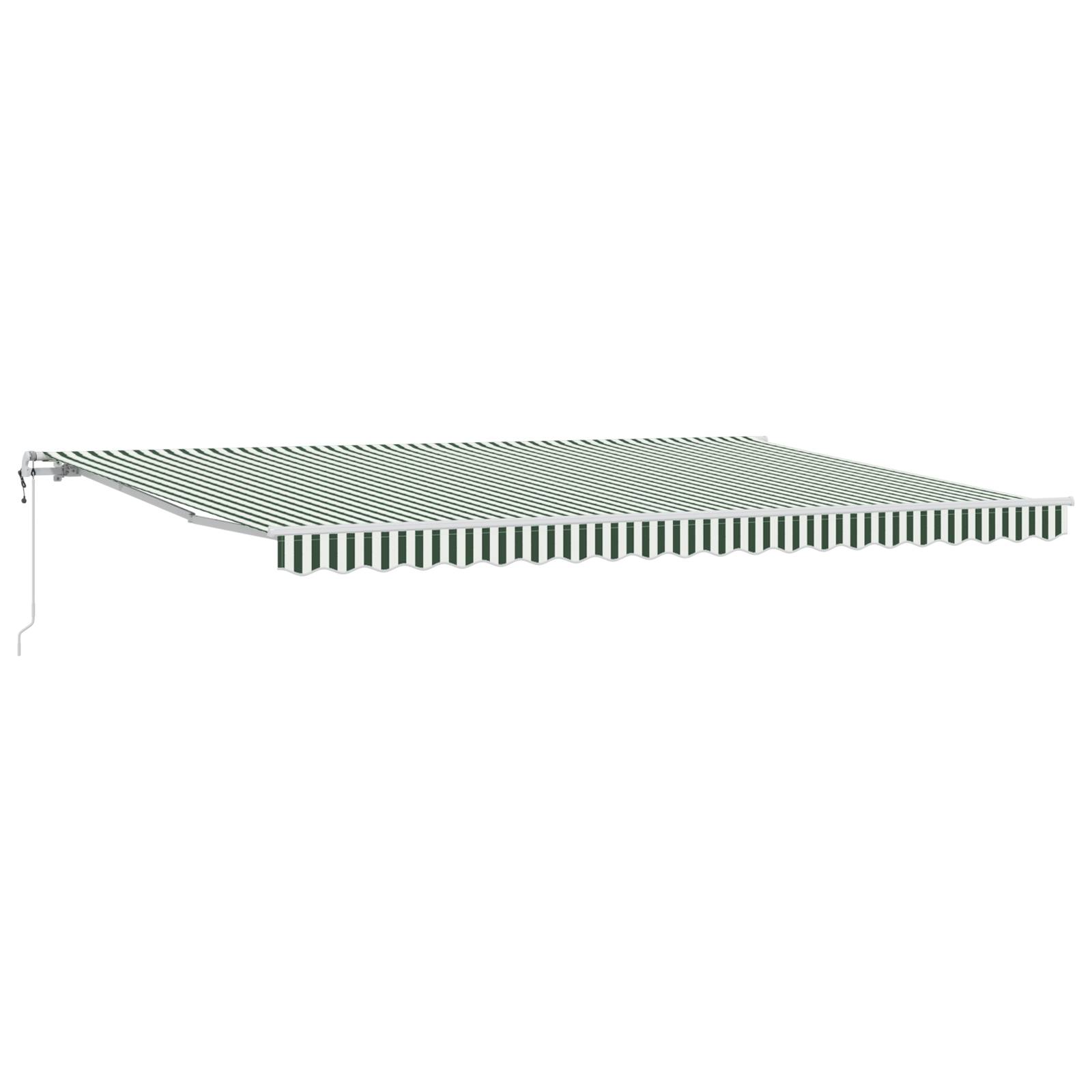 vidaXL Automatische einziehbare Markise Grün und Weiß 500x300 cm
