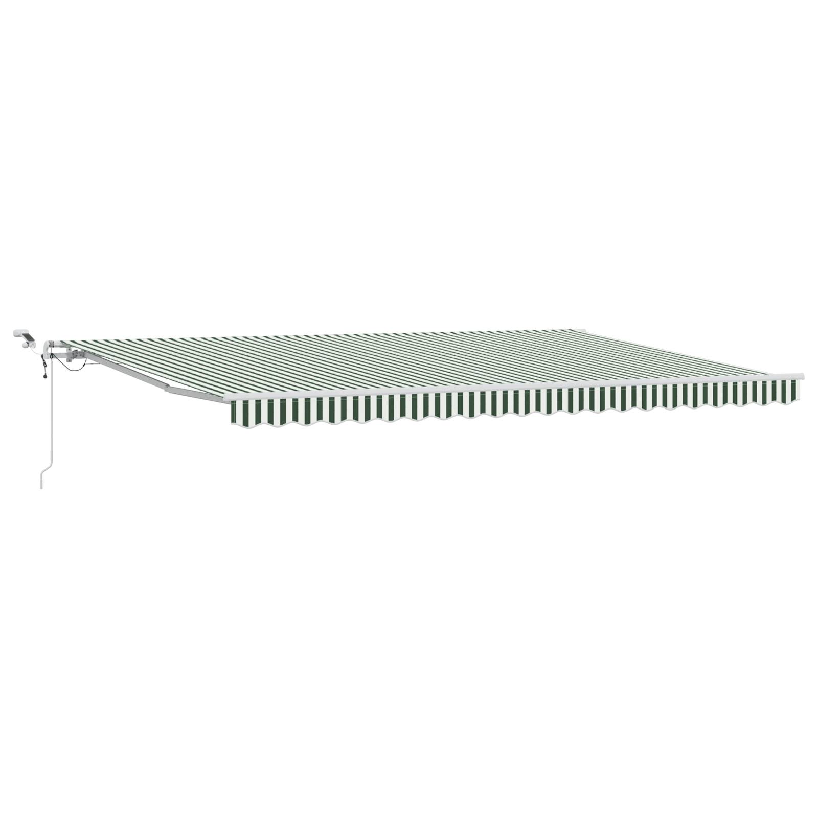 vidaXL Automatische einziehbare Markise mit LED Grün und Weiß 500x300 cm