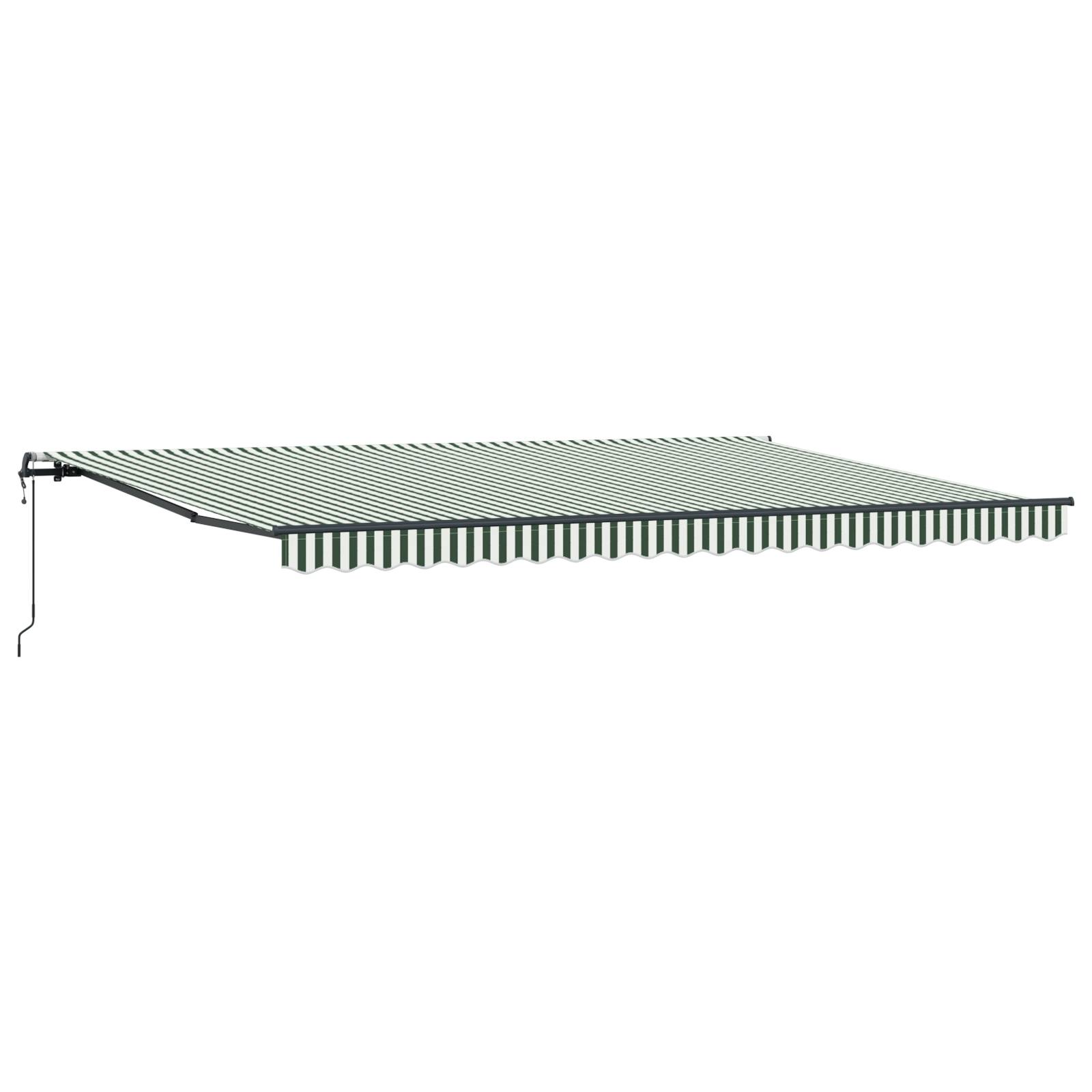 vidaXL Automatische Einziehbare Markise Grün und Weiß 500x300 cm