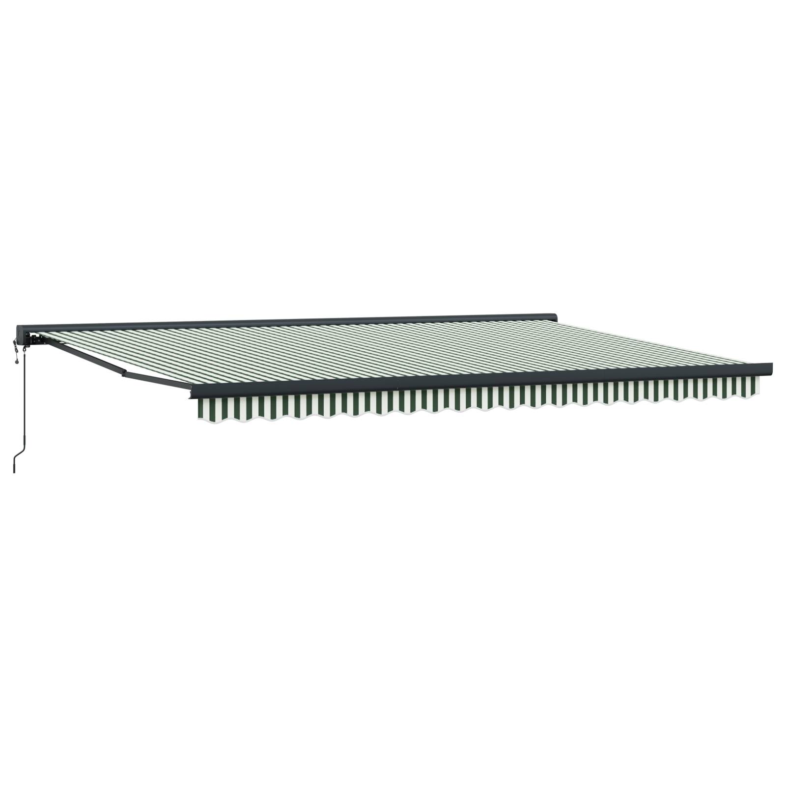 vidaXL Automatische Einziehbare Markise Grün und Weiß 500x300 cm