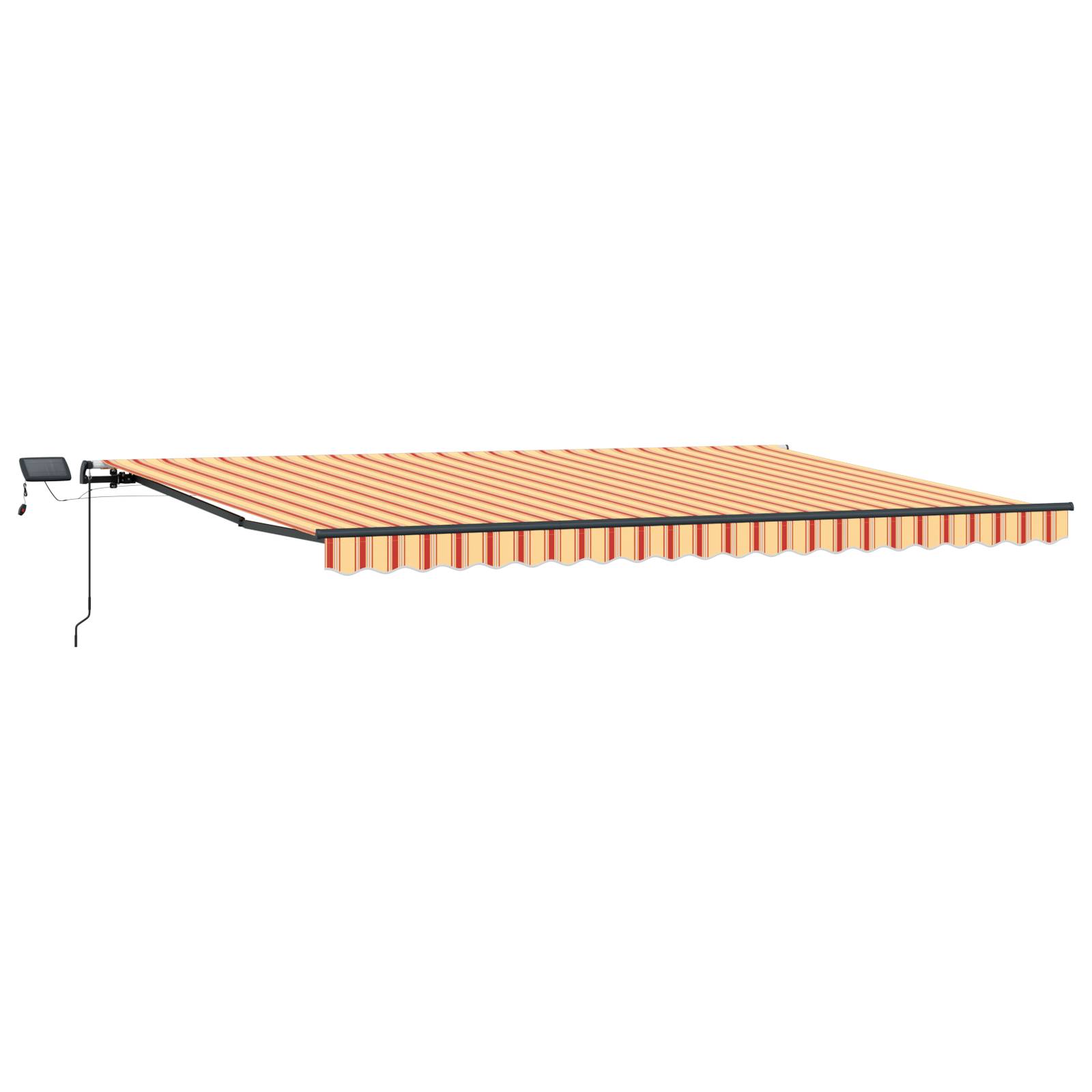 vidaXL Manuelle einziehbare Markise mit LED in Gelb und Orange 500x300 cm