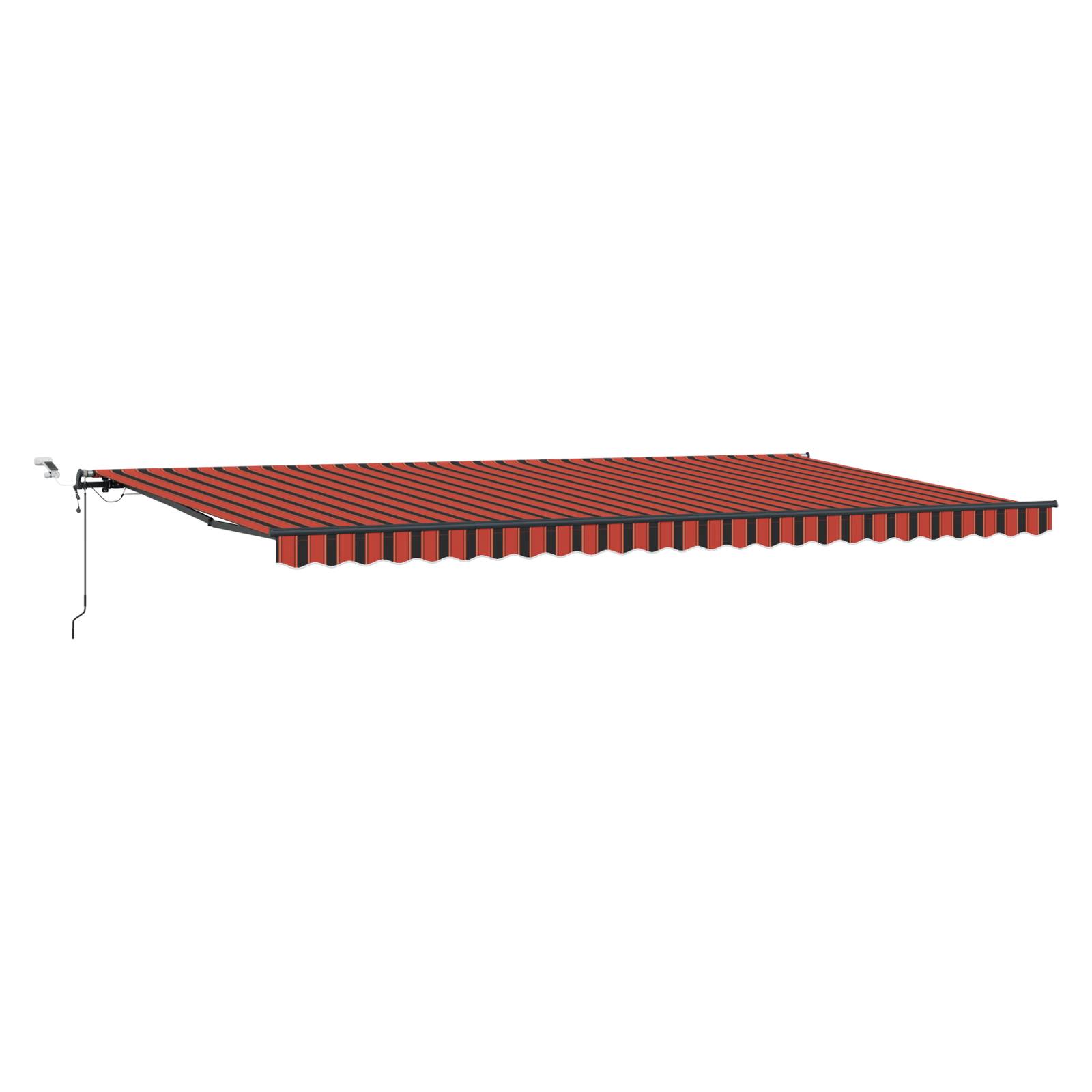 vidaXL Automatische einziehbare Markise mit LED in Orange und Braun 600x300 cm