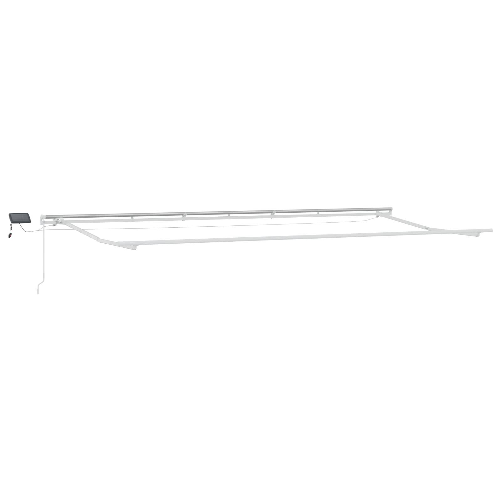 vidaXL Manuelle einziehbare Markise mit LED Weiß 600x350 cm