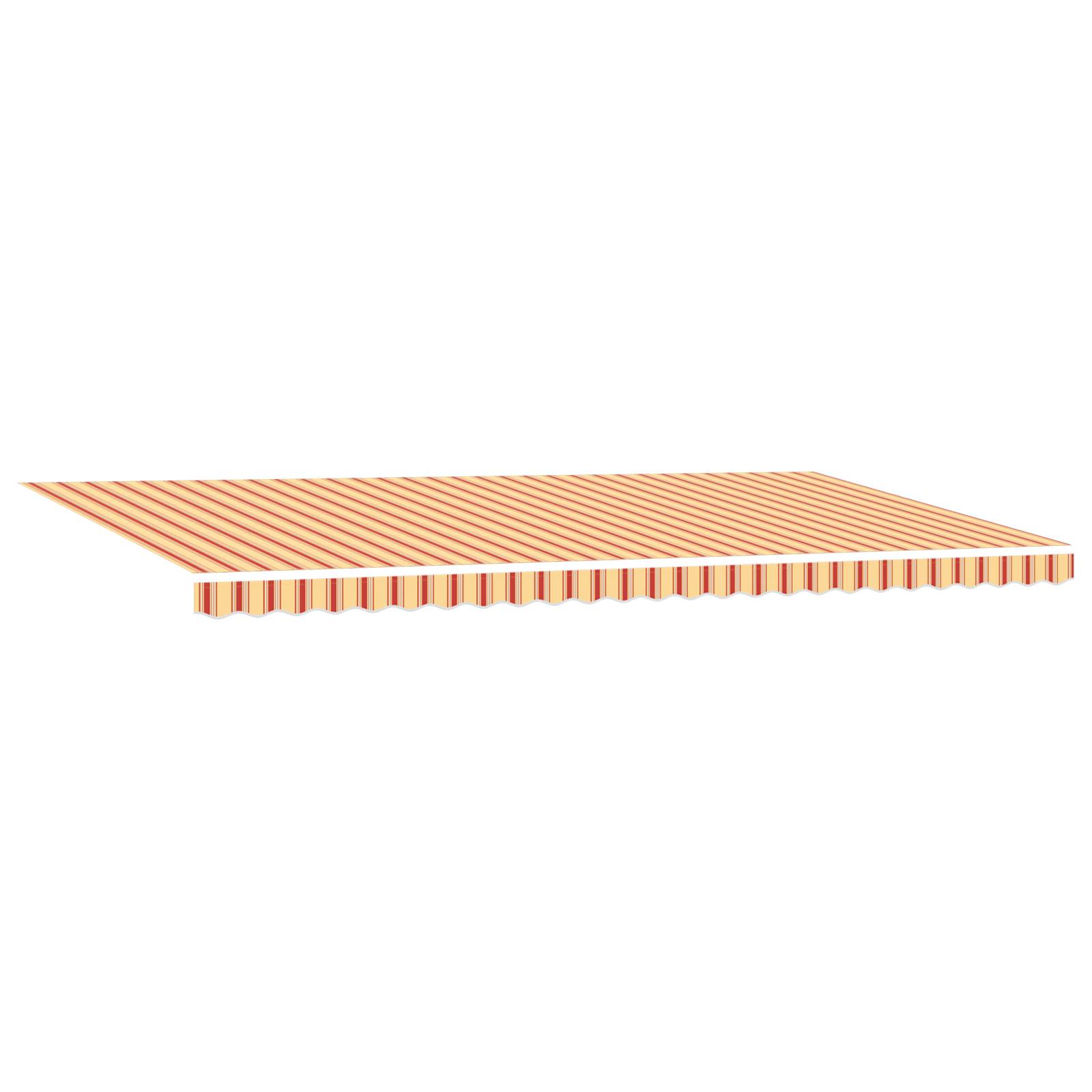 vidaXL Manuelle Einziehbare Markise mit LED Gelb und Orange 600x300 cm