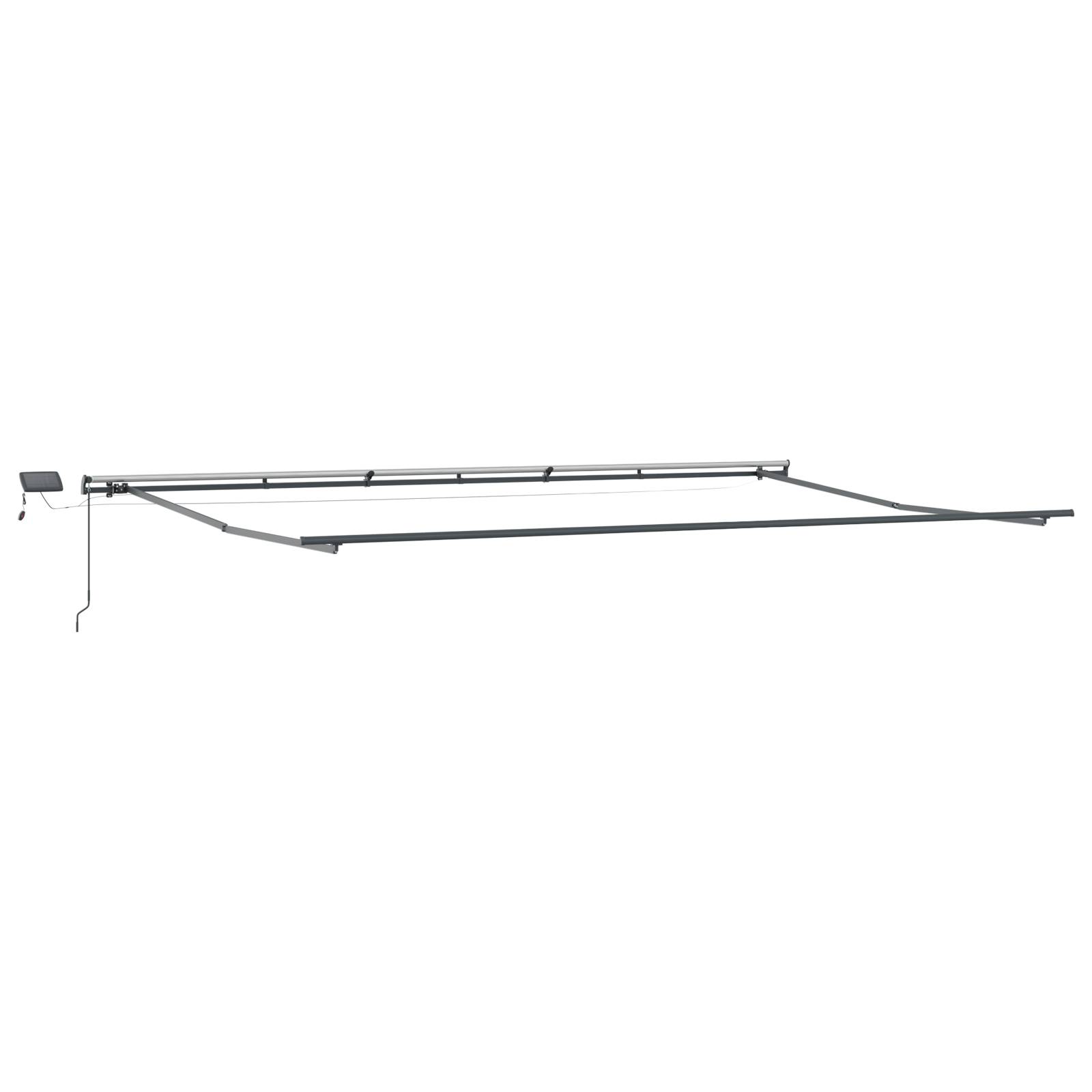 vidaXL Manuelle Einziehbare Markise mit LED Gelb und Orange 600x300 cm
