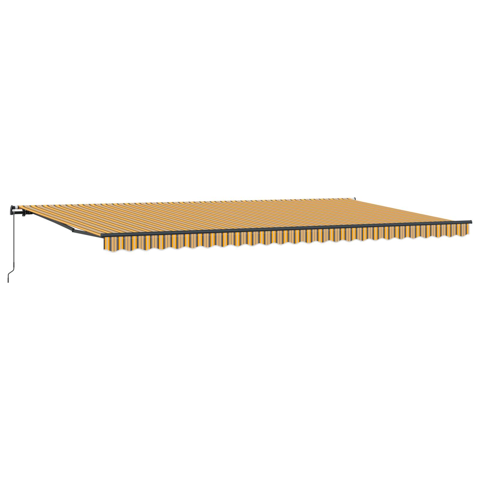vidaXL Manuelle einziehbare Markise mit mehrfarbigen Streifen 600x300 cm