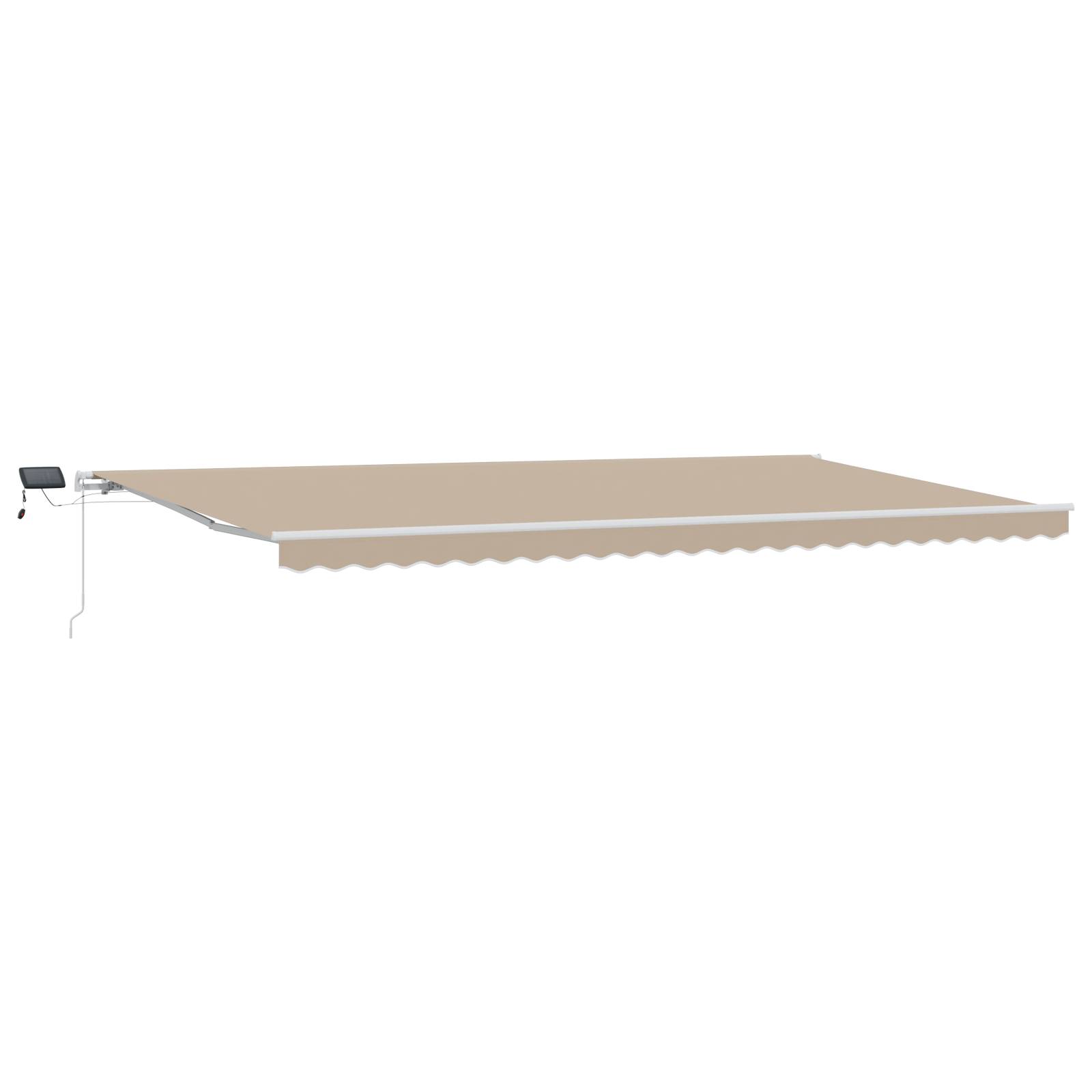 Beige manuelle einziehbare Markise mit LED 600x300 cm