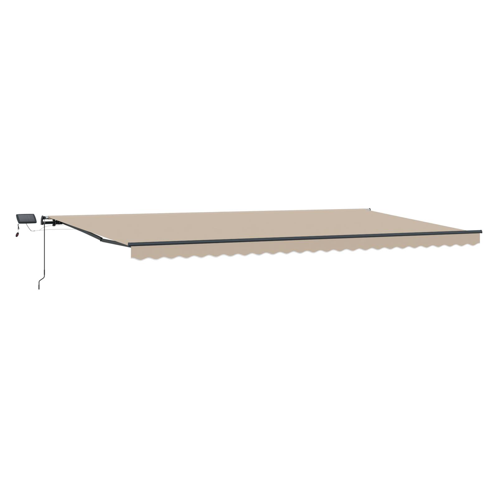 vidaXL Manuelle einziehbare Markise mit LED Beige 600x350 cm