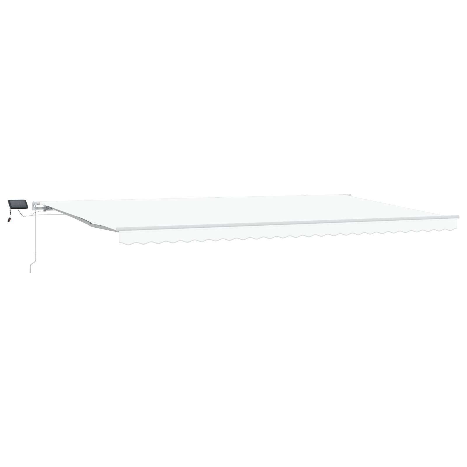 vidaXL Manuelle einziehbare Markise mit LED Weiß 600x300 cm