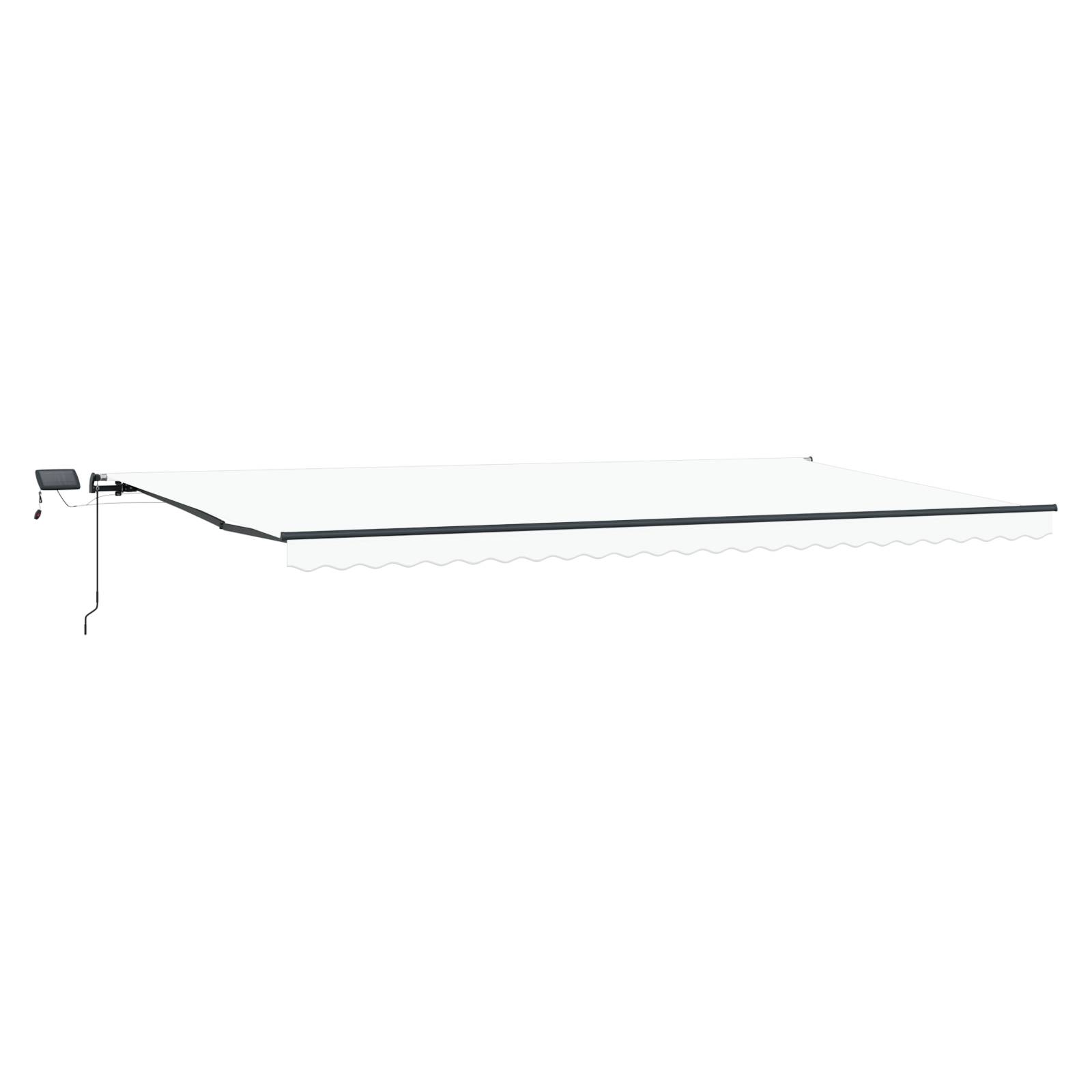 vidaXL manuelle einziehbare Markise mit LED Weiß 600x300 cm