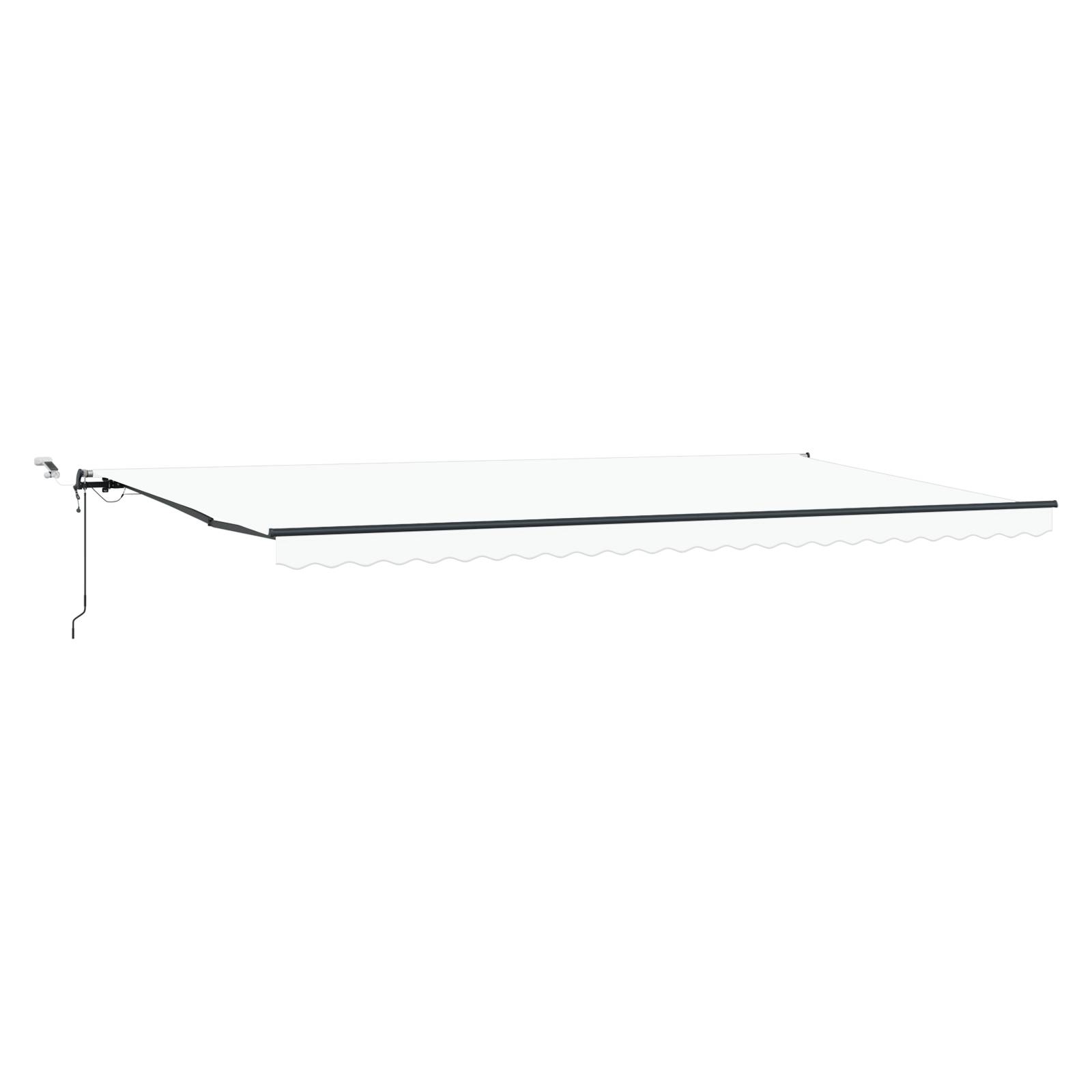 vidaXL Automatische Einziehbare Markise mit LED Weiß 600x300 cm