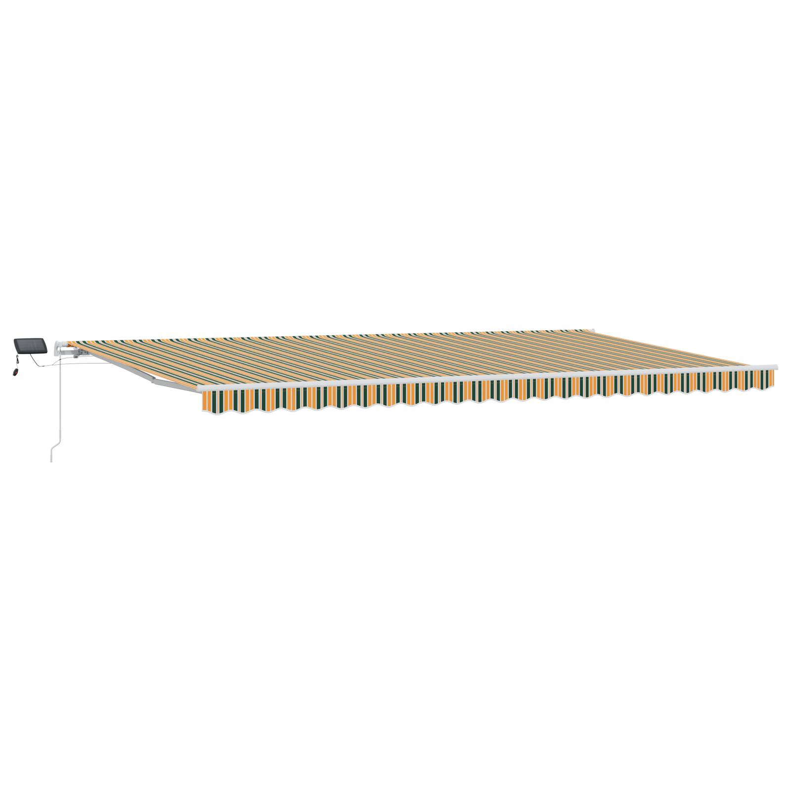 vidaXL Manuelle Einziehbare Markise mit LED Grün und Gelb 600x300 cm