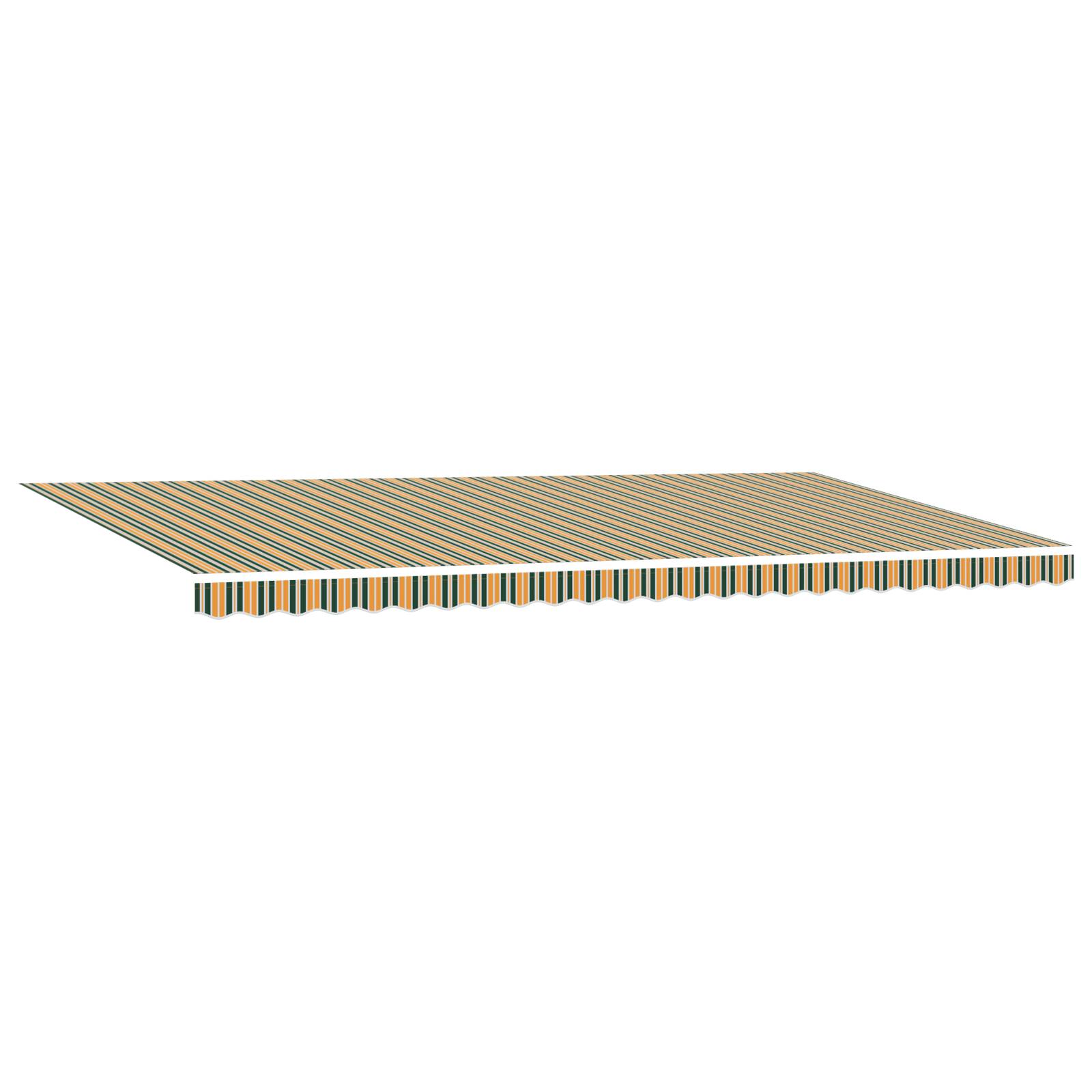 vidaXL Manuelle Einziehbare Markise mit LED Grün und Gelb 600x300 cm