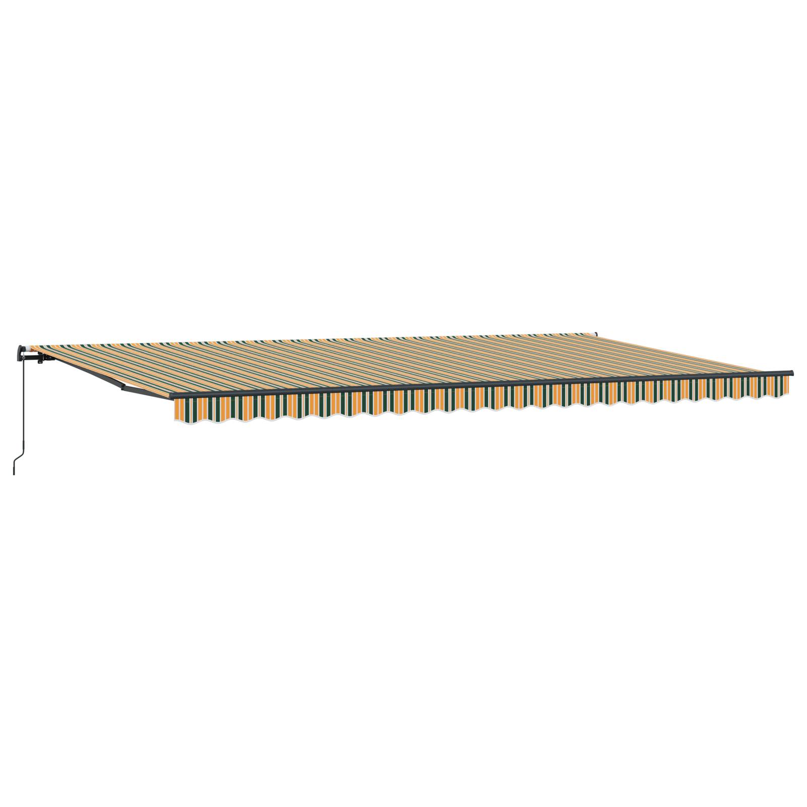 vidaXL manuelle einziehbare Markise grün und gelb 600x300 cm