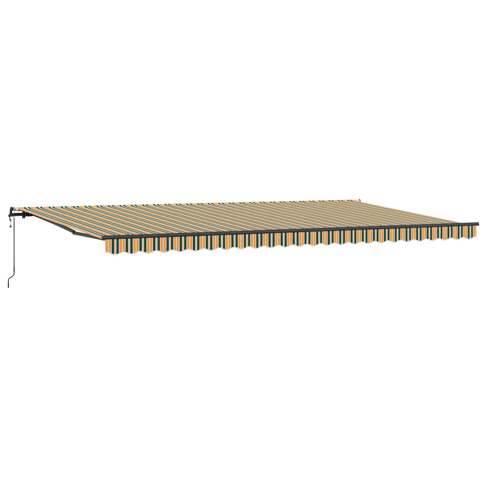 vidaXL Automatische einziehbare Markise Grün und Gelb 600x350 cm