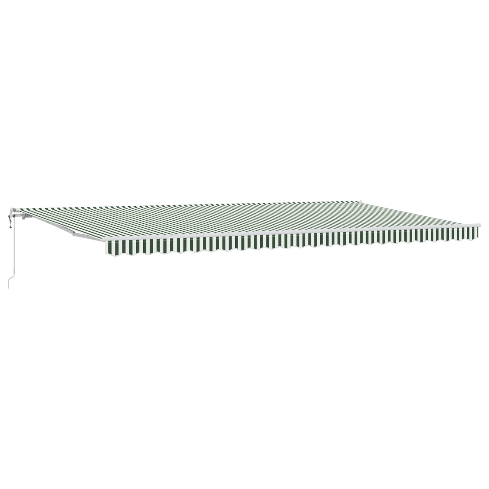 vidaXL Automatische Einziehbare Markise Grün und Weiß 600x300 cm