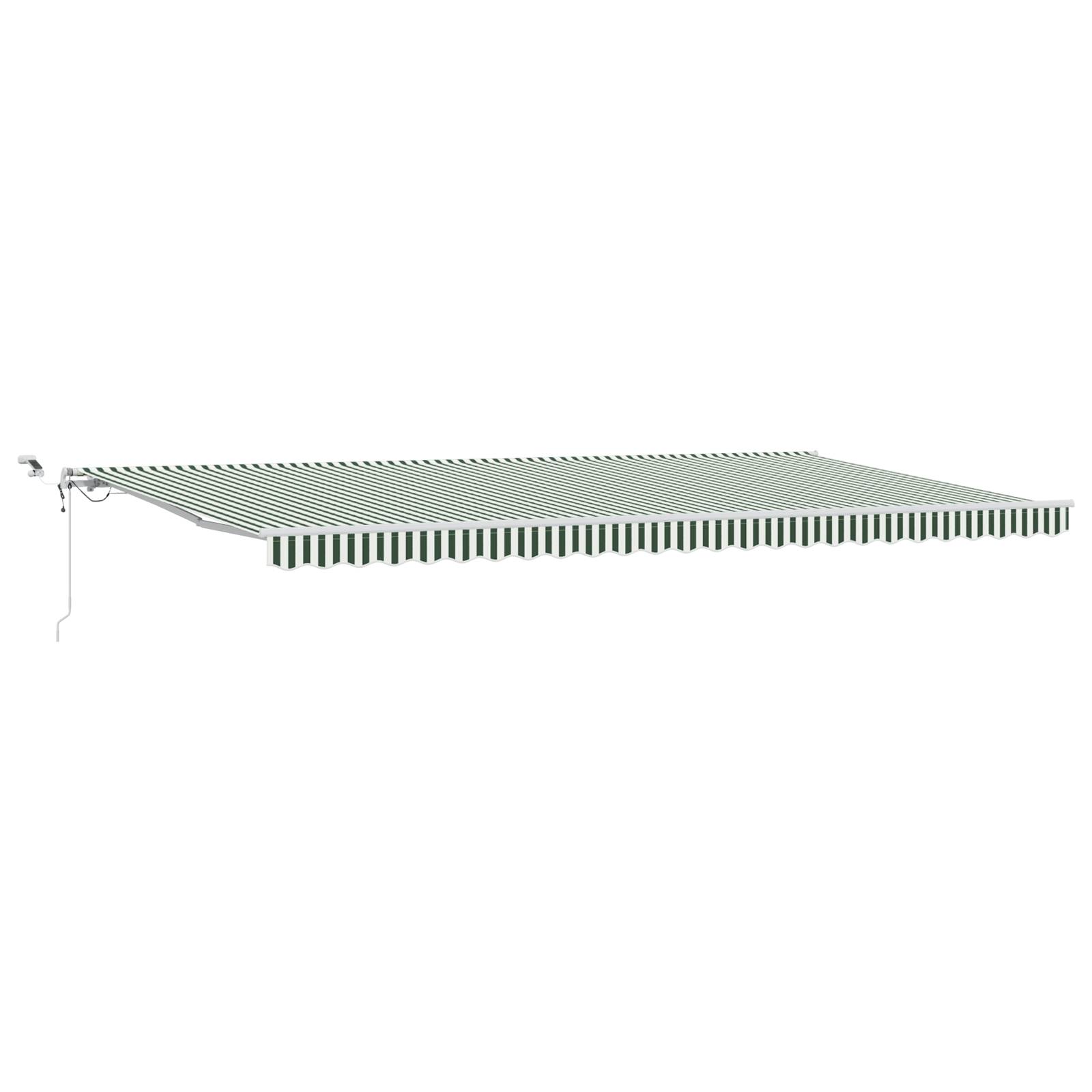 vidaXL Automatische einziehbare Markise mit LED grün und weiß 600x300 cm