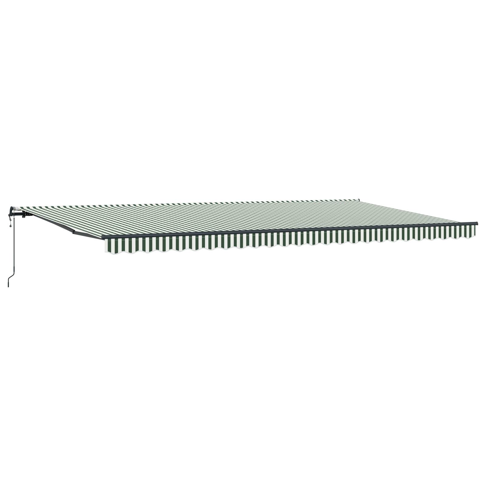 vidaXL Automatische Einziehbare Markise Grün und Weiß 600x300 cm