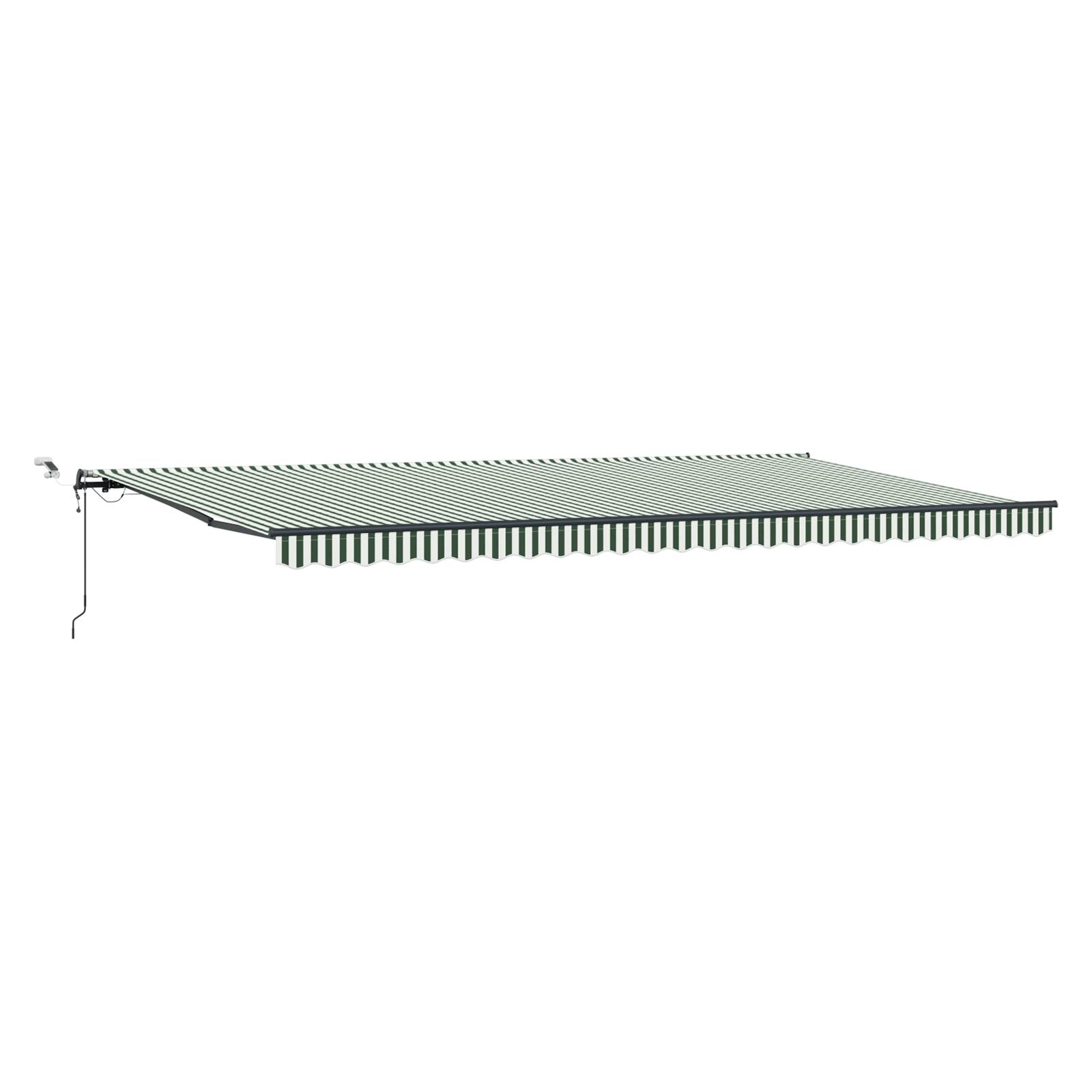 vidaXL Automatische Einziehbare Markise mit LED Grün und Weiß 600x300 cm