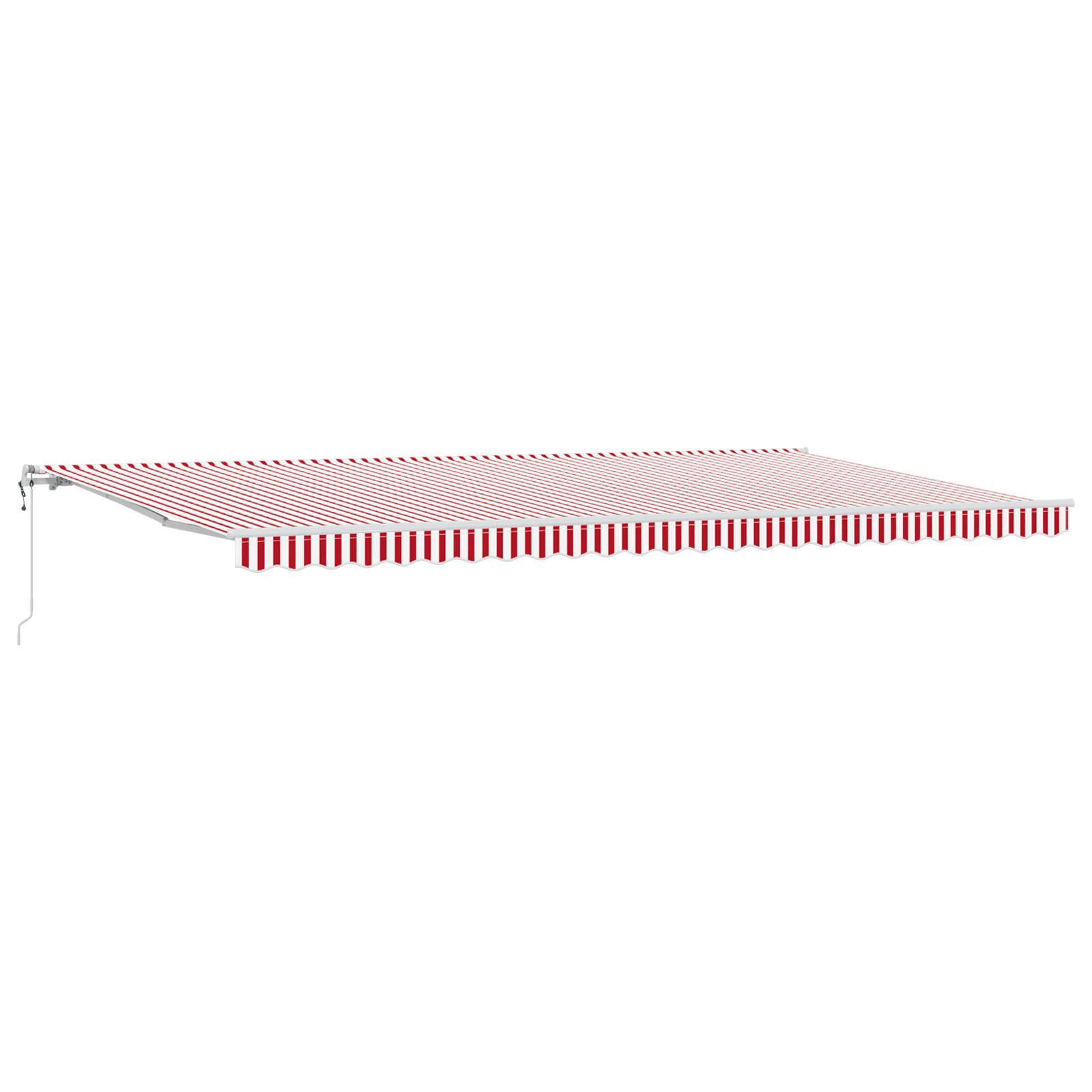vidaXL Automatische Einziehbare Markise Rot und Weiß Gestreift 600x300 cm