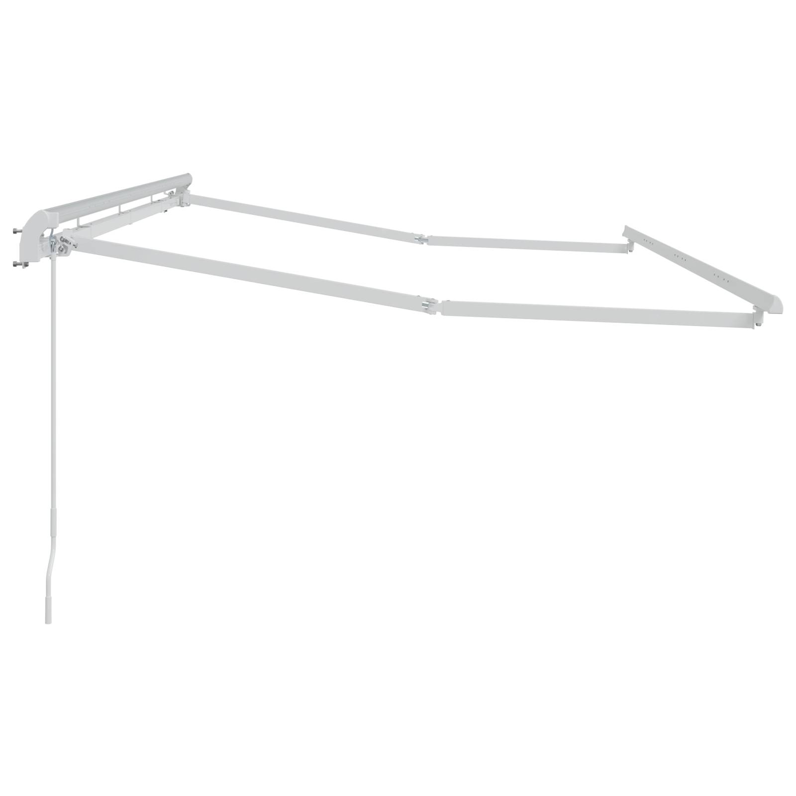 vidaXL Markisenrahmen Einziehbar Manuell Bedienbar 4x2 cm Metall