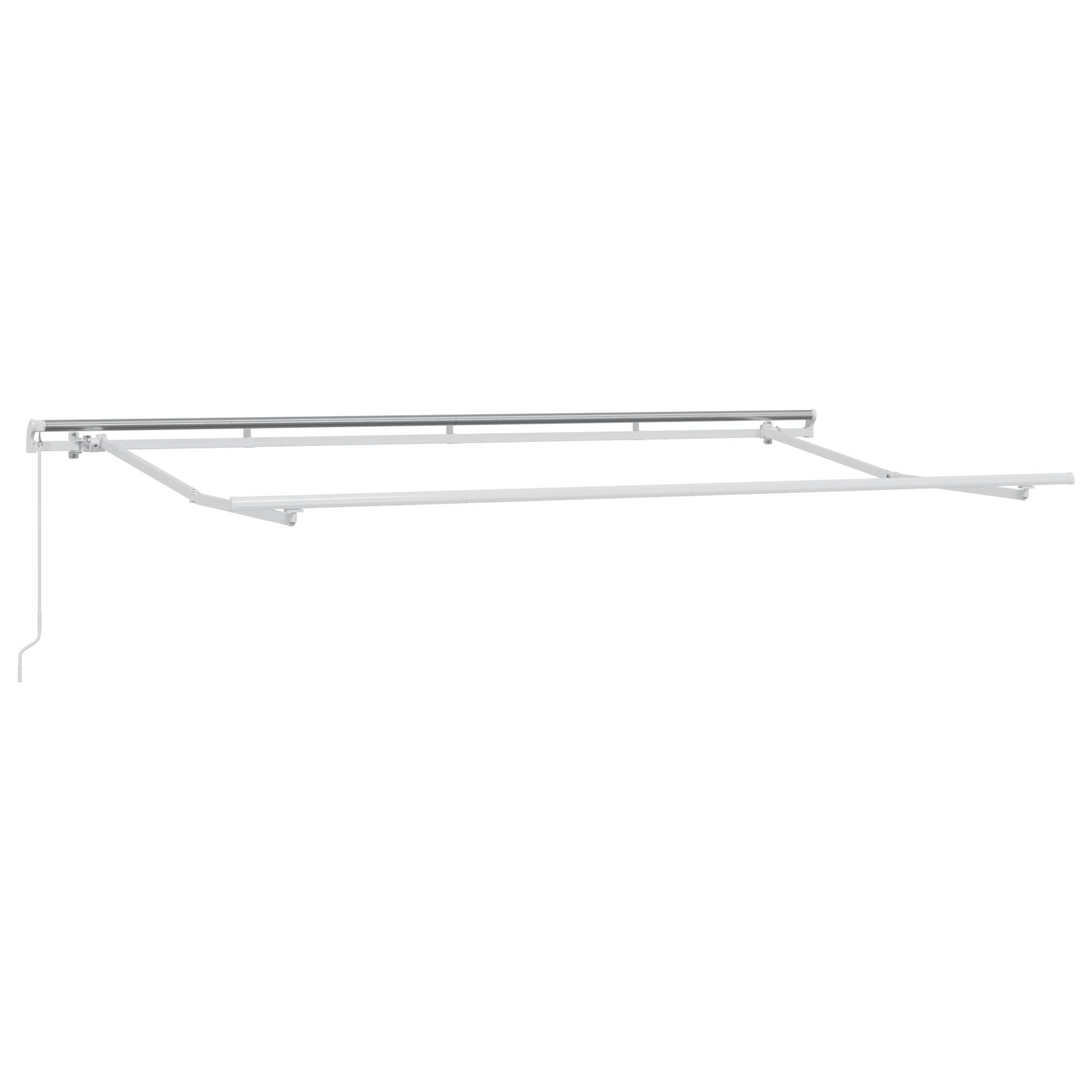 vidaXL Markisenrahmen Einziehbar Manuell Bedienbar 4x2 cm Metall
