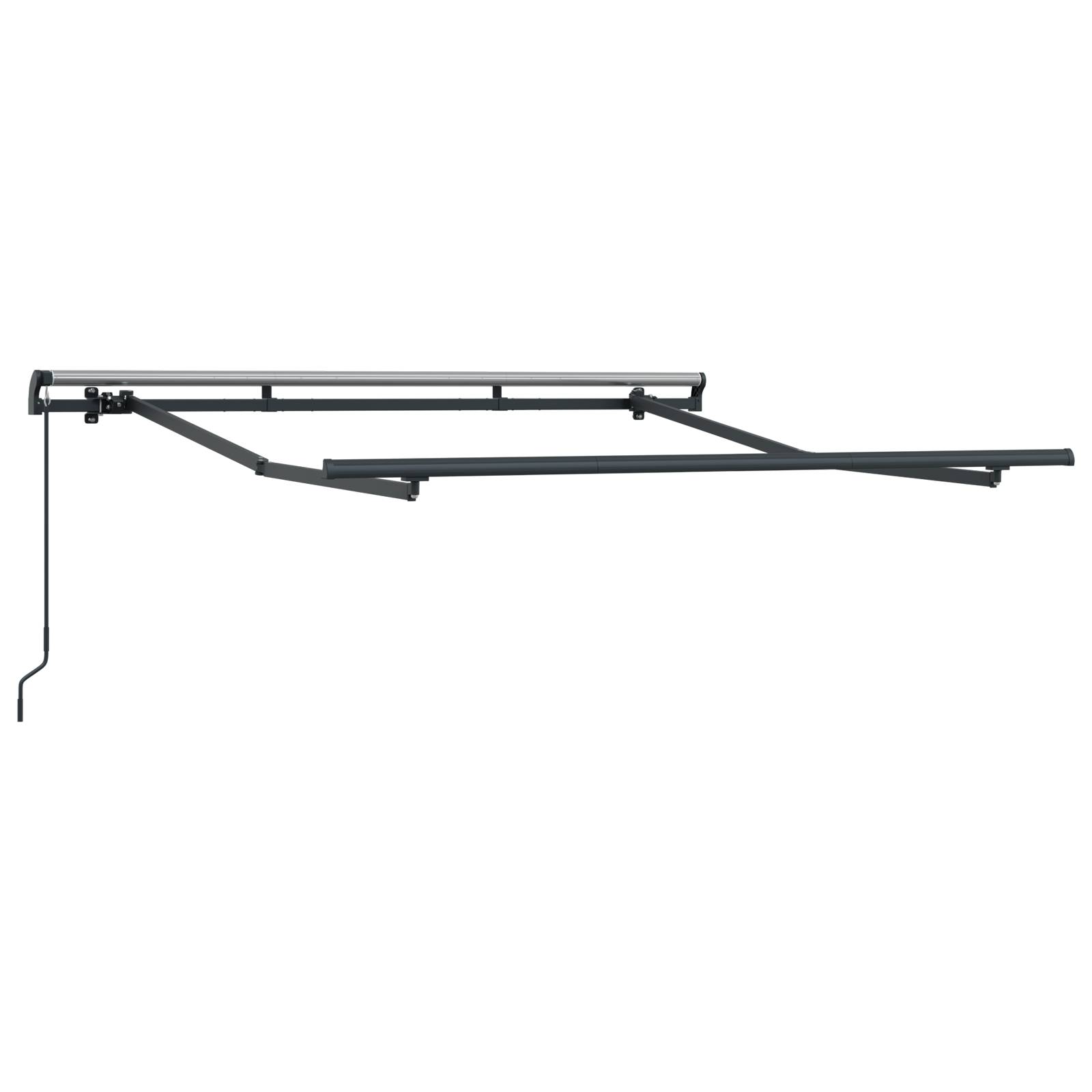vidaXL Einziehbarer manueller Markisenrahmen 2,5x2 m Metall